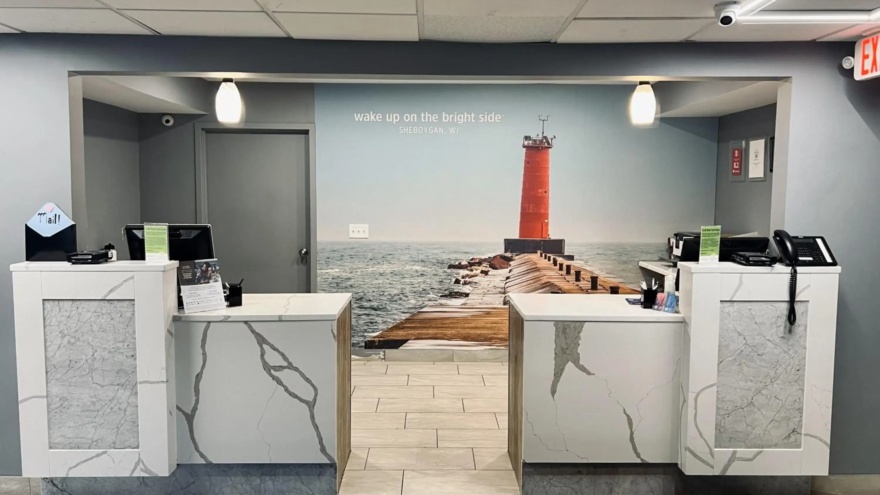 Lobby or reception in La Quinta Inn by Wyndham Sheboygan Lobby or reception in La Quinta Inn by Wyndham Sheboygan