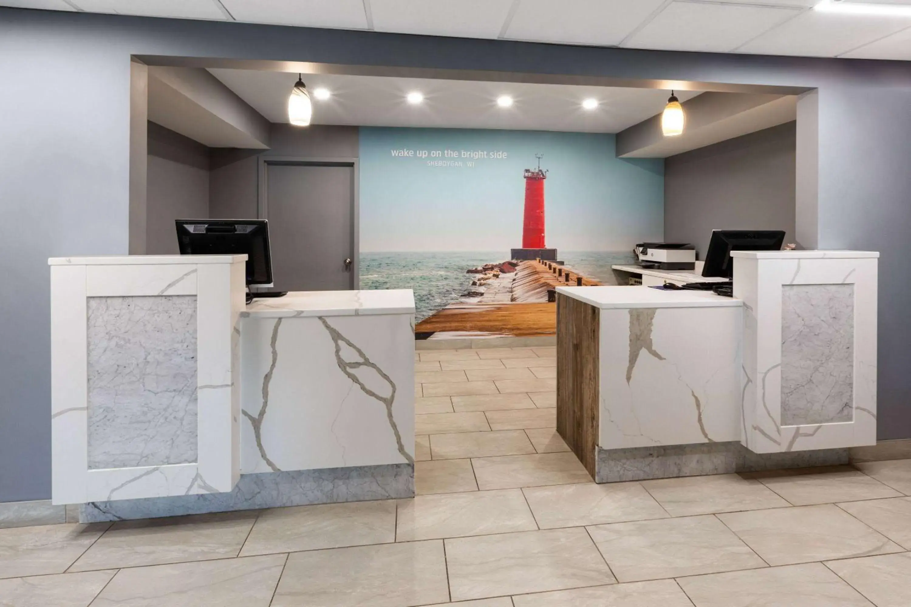 Lobby or reception in La Quinta Inn by Wyndham Sheboygan Lobby or reception in La Quinta Inn by Wyndham Sheboygan