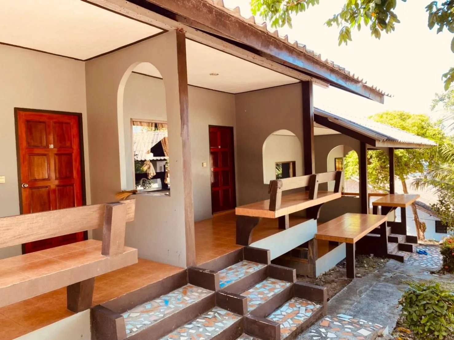 Balcony/Terrace in Phupha Bungalow Haad Rin