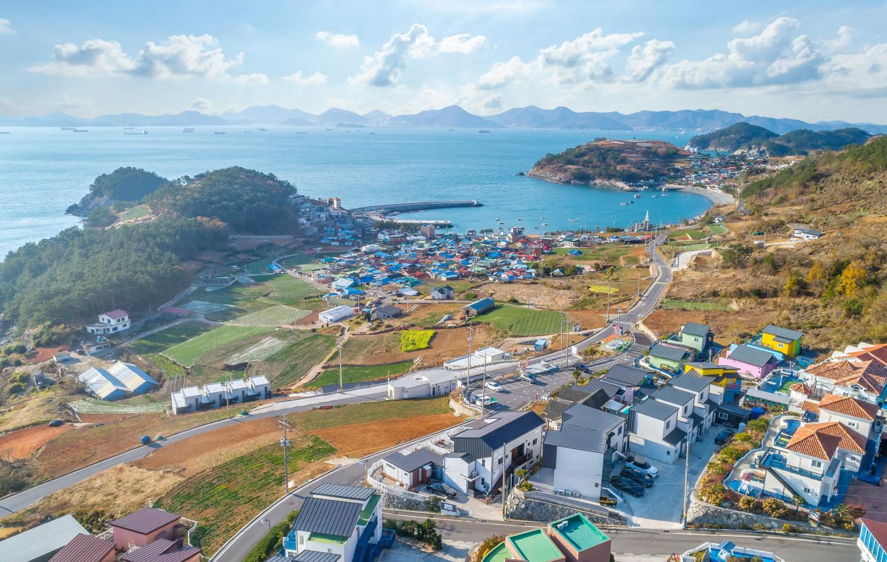 Bird's eye view in Namhae Whale's Dream
