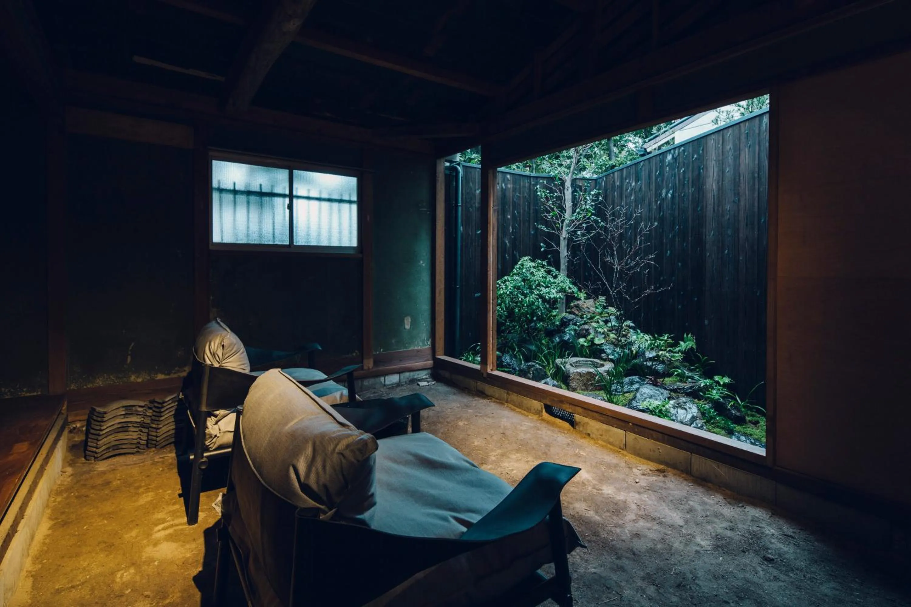 Garden view in Meguru House Kyoto