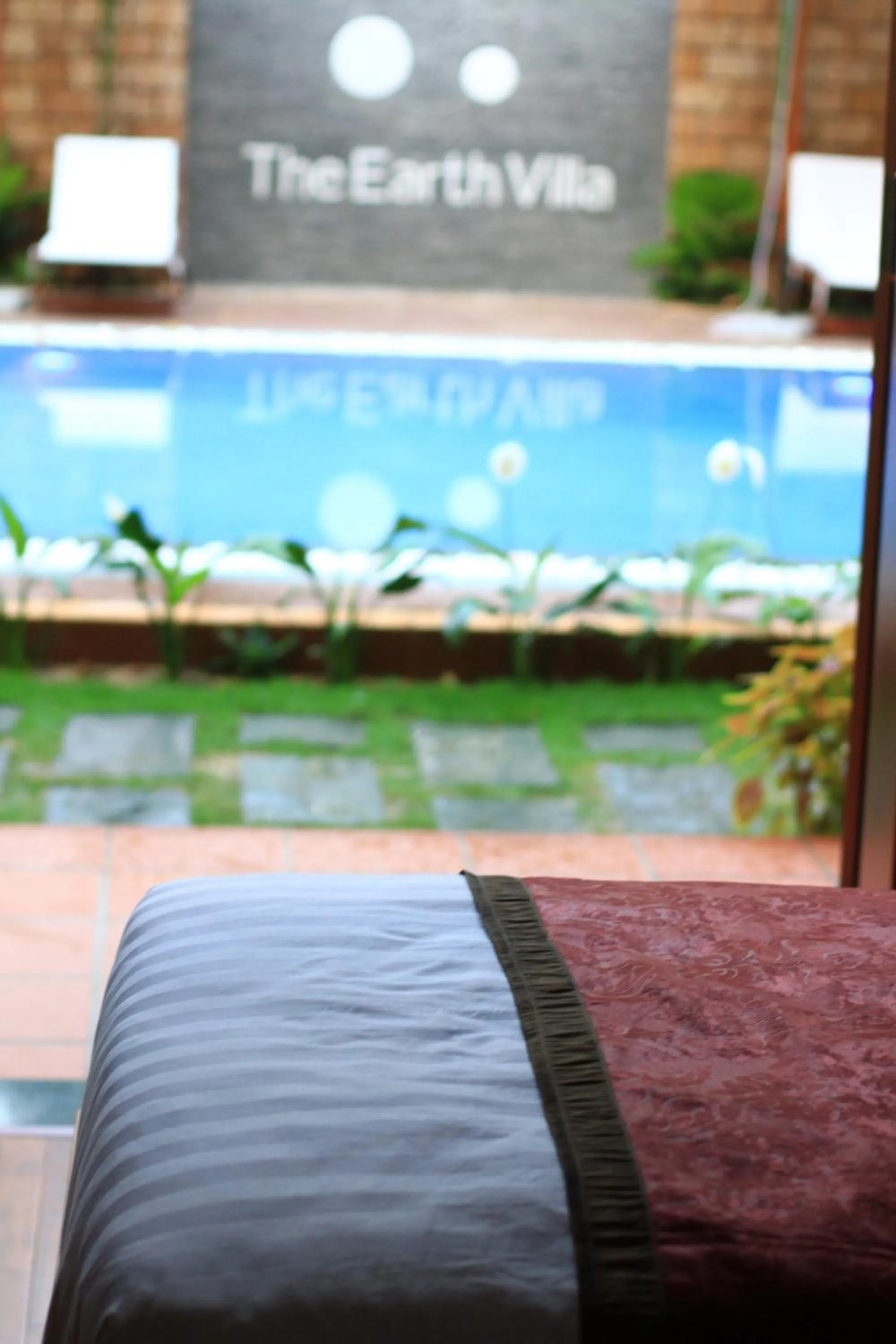 Pool view in The Earth Villa