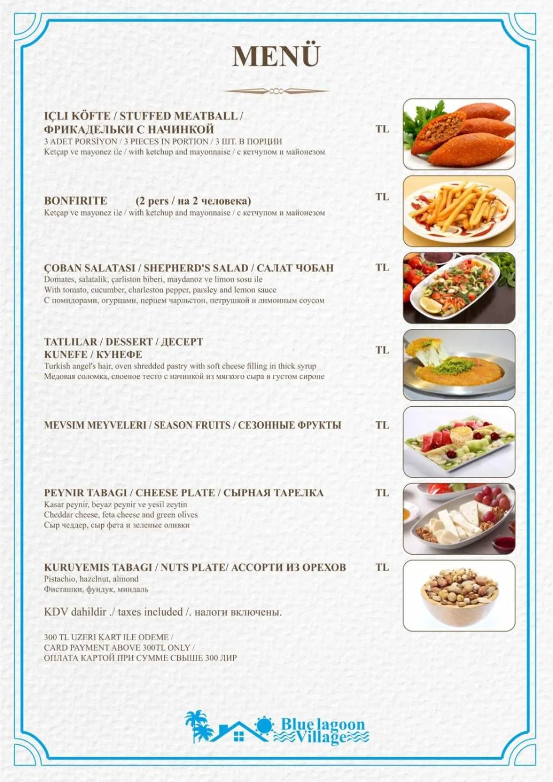 Restaurant/places to eat in Blue Lagoon Village