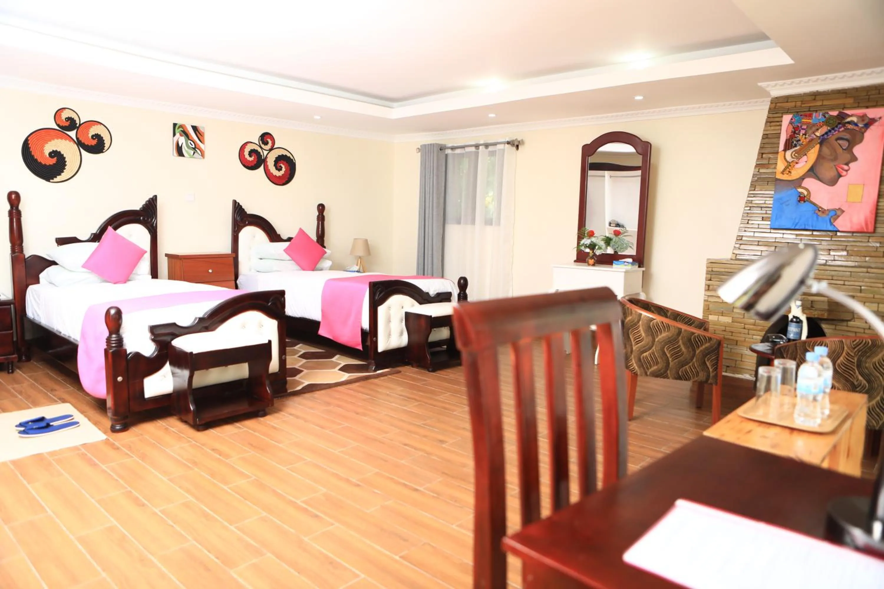 Bed in Ingagi Park View Lodge