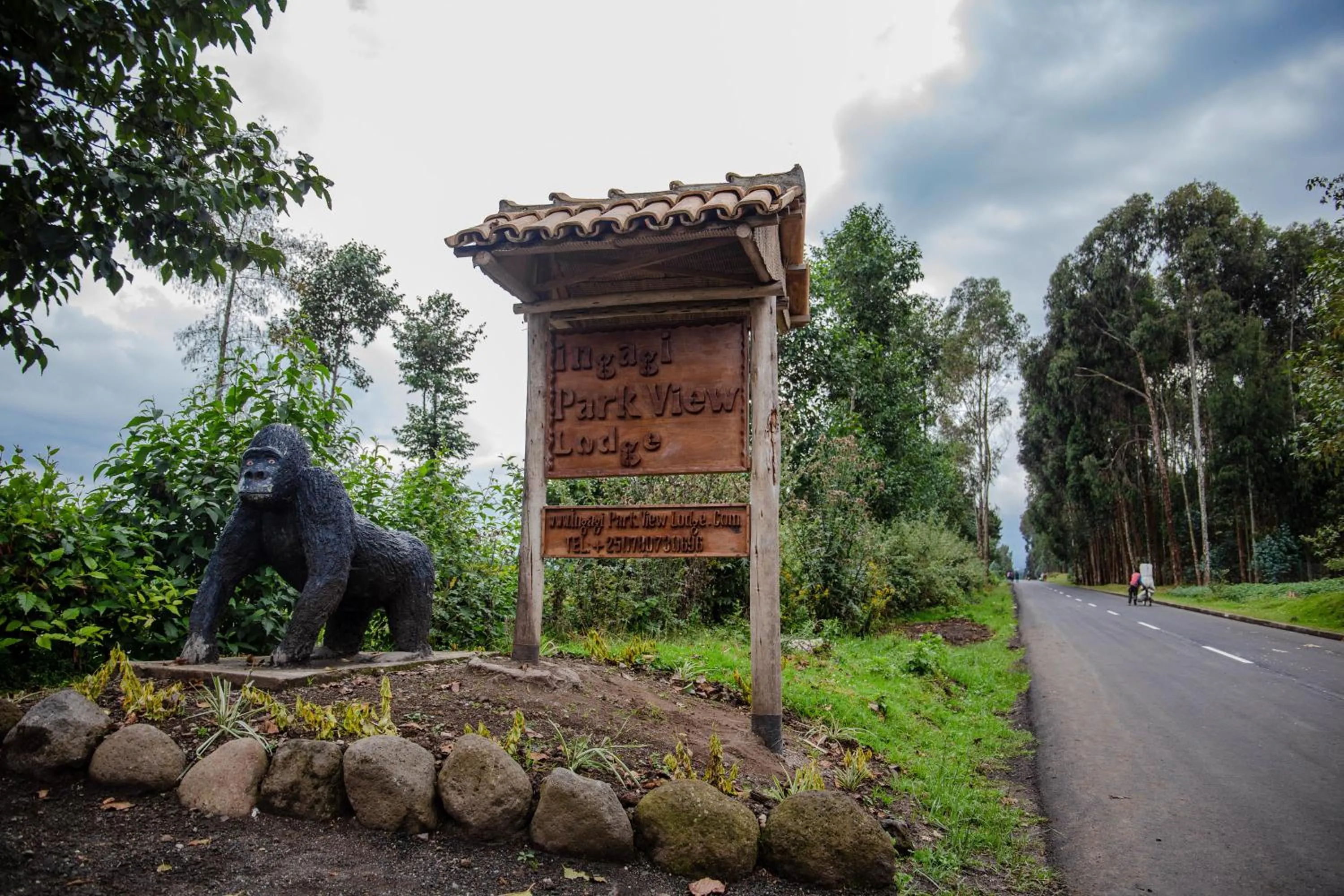 Facade/entrance in Ingagi Park View Lodge