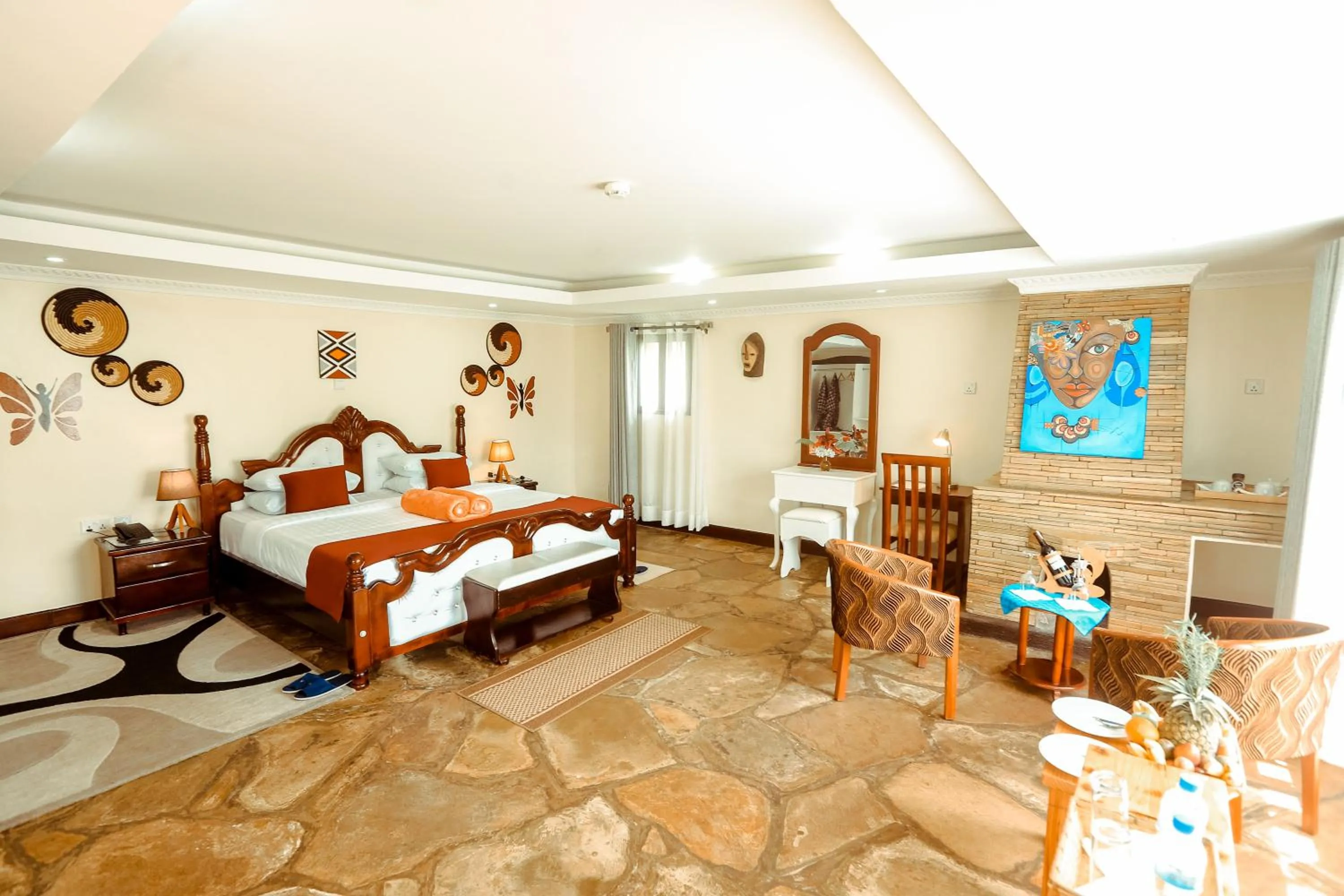 Bed in Ingagi Park View Lodge