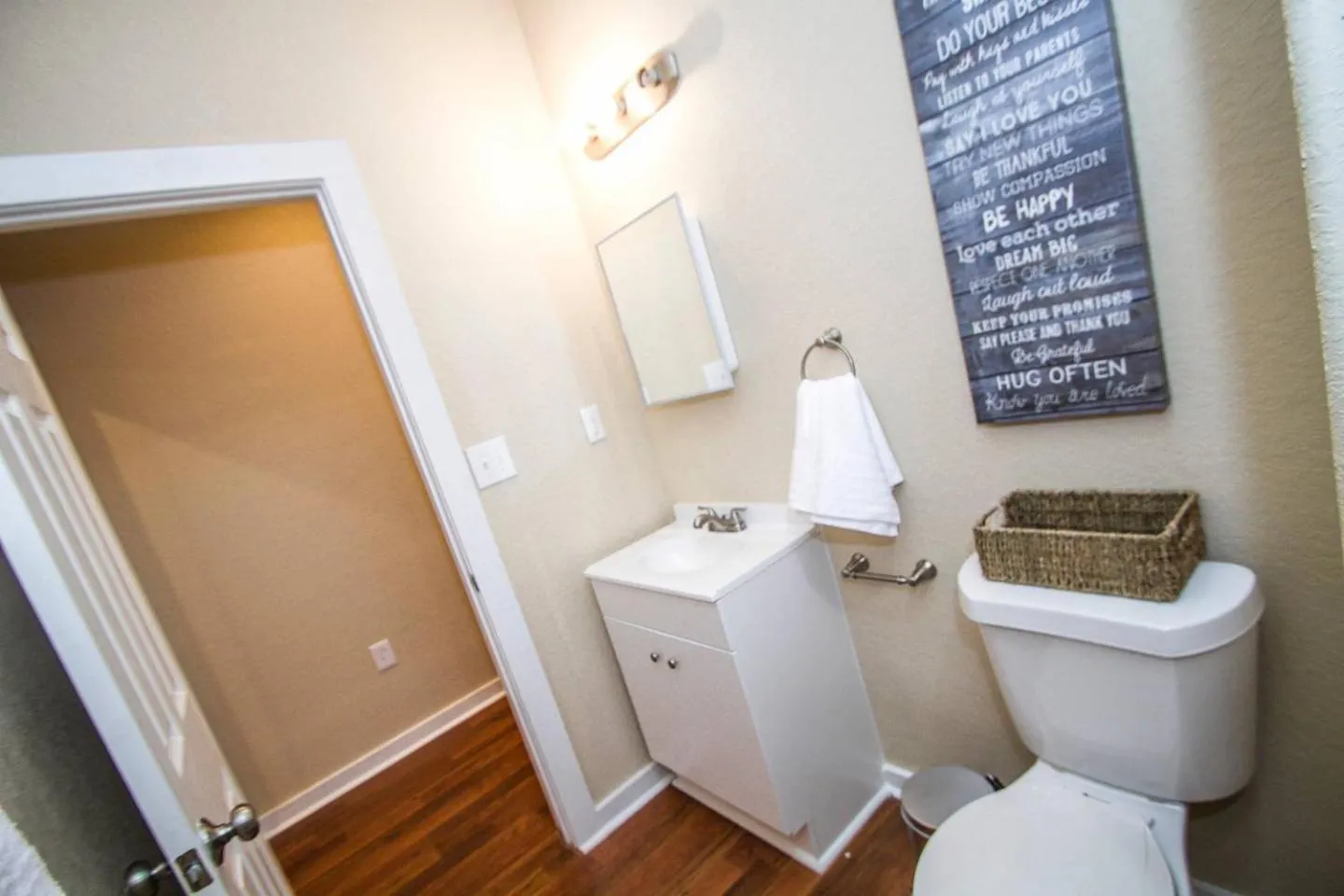 Toilet in Hackberry St #A Renovated 2BR/2BA Near Downtown