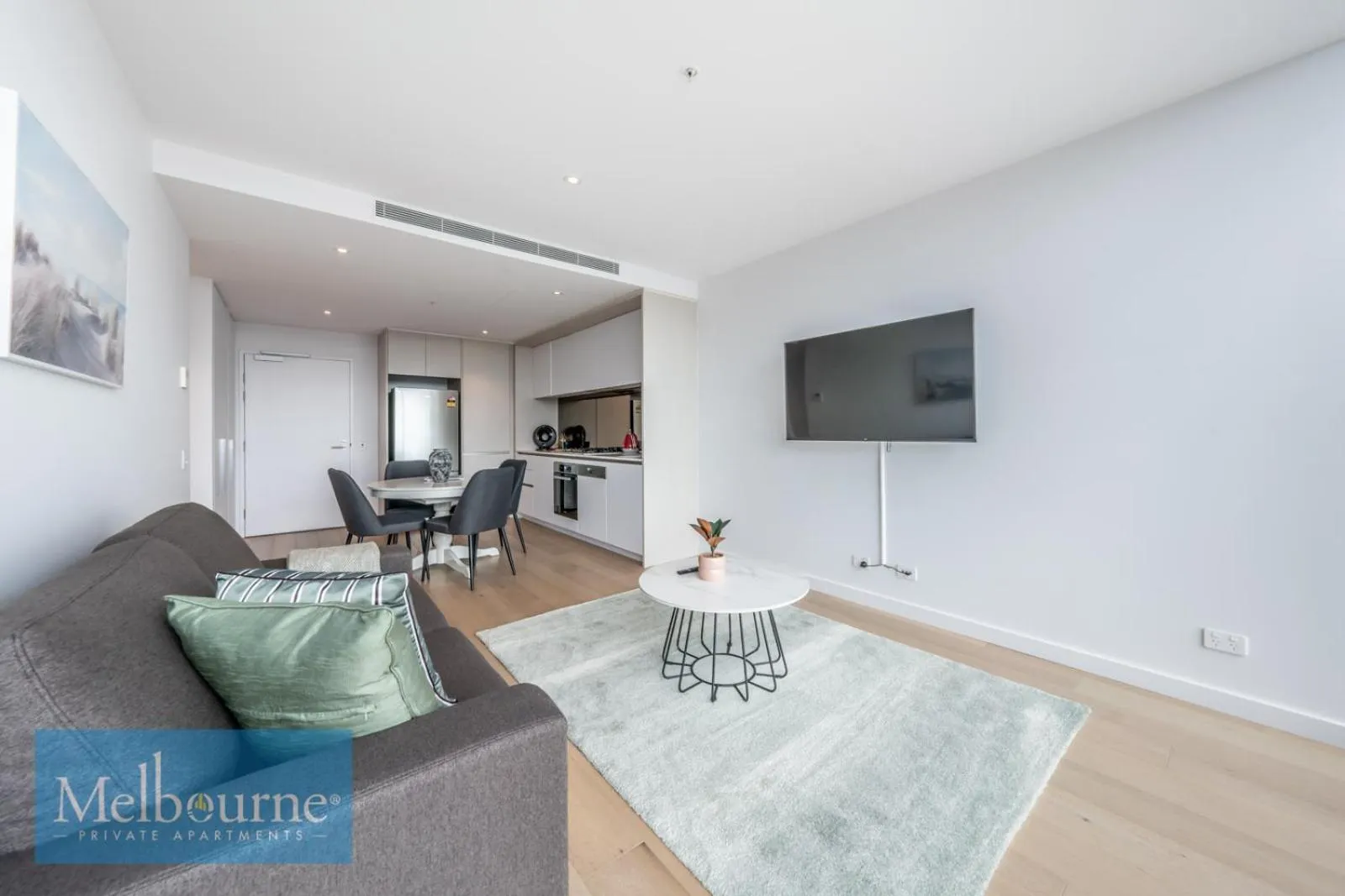 Living room in Melbourne Private Apartments - Collins Wharf Waterfront, Docklands