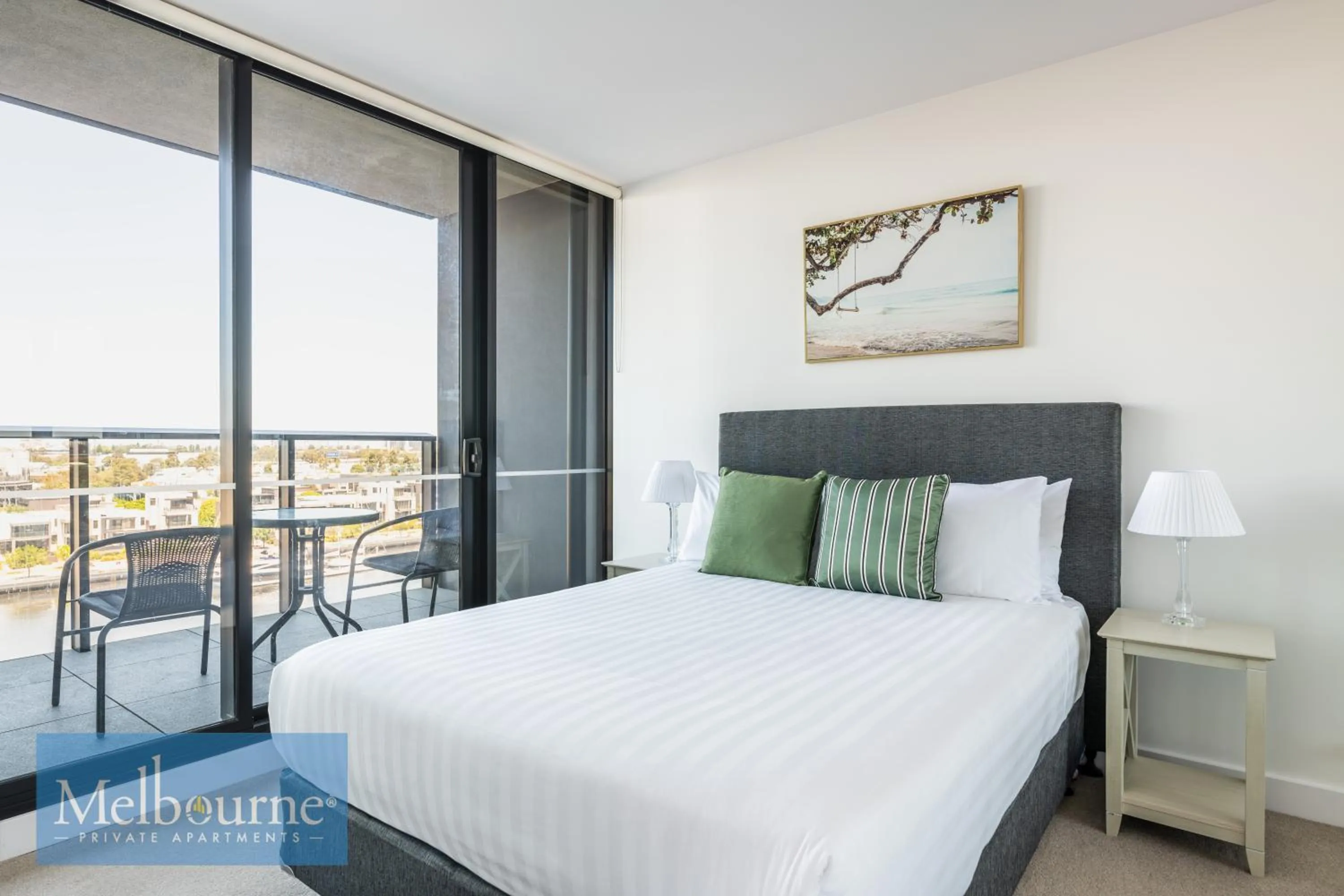 View (from property/room), Bed in Melbourne Private Apartments - Collins Wharf Waterfront, Docklands