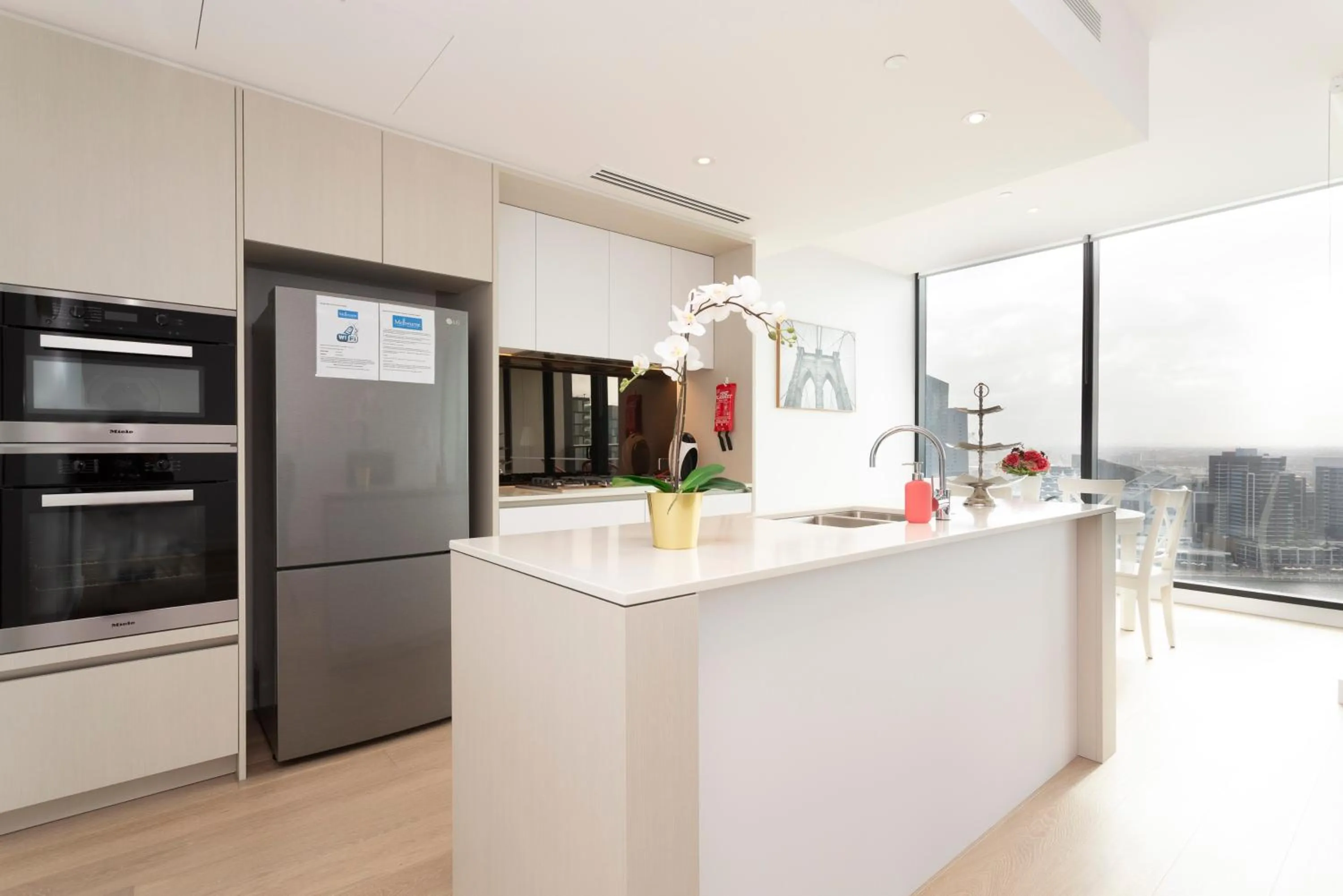 Kitchen or kitchenette in Melbourne Private Apartments - Collins Wharf Waterfront, Docklands