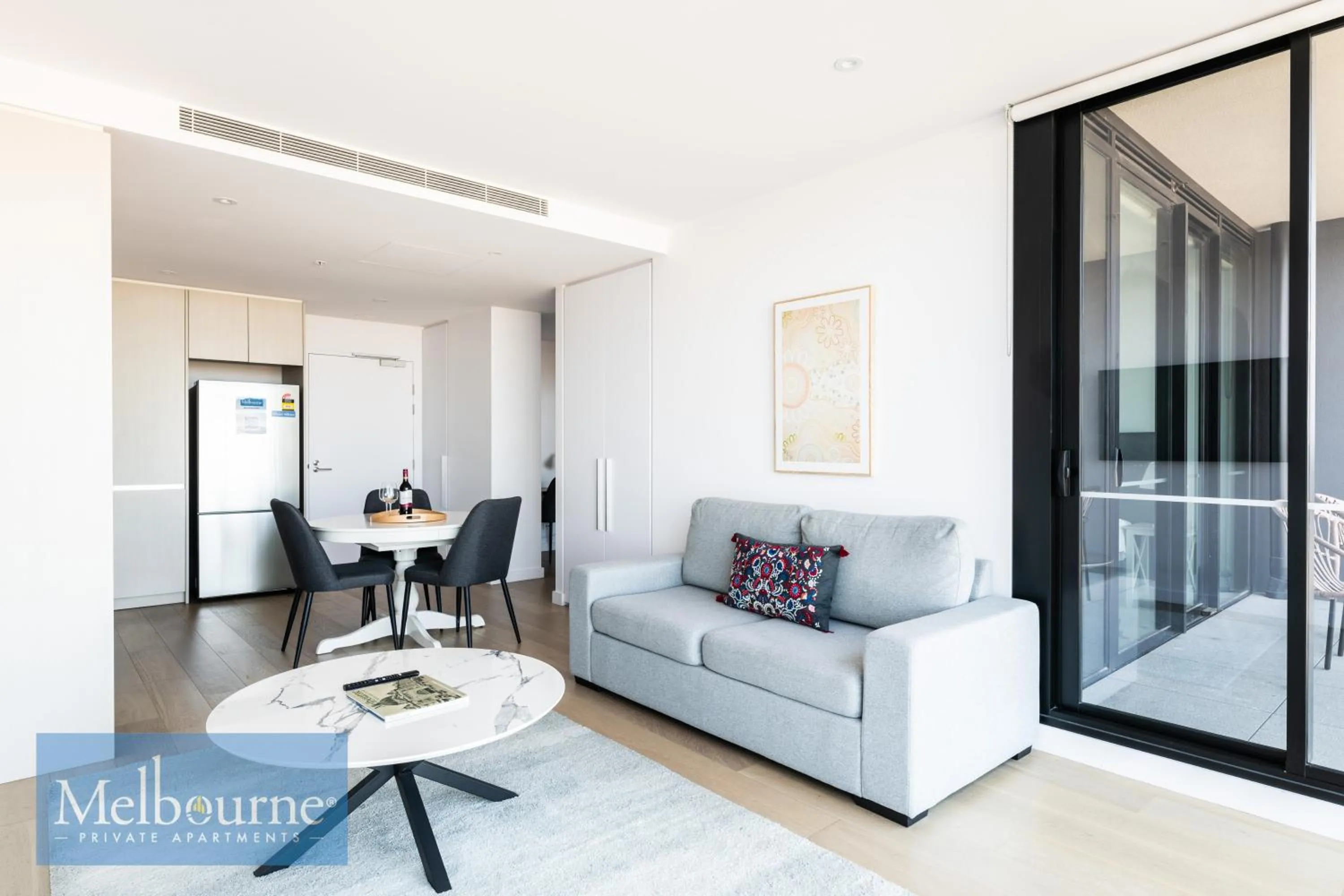 Living room in Melbourne Private Apartments - Collins Wharf Waterfront, Docklands
