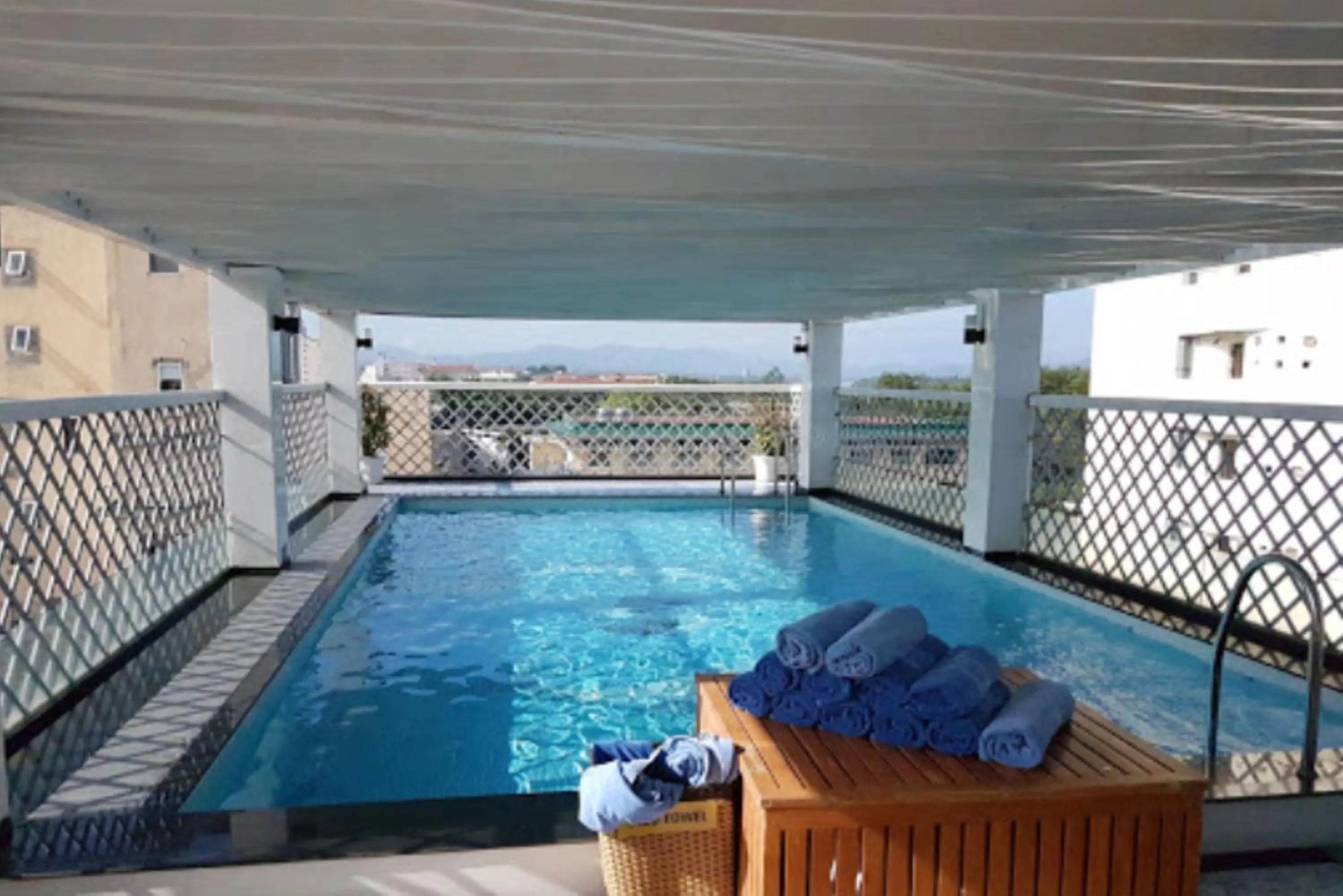 Pool view in Moonlight Hotel Hue