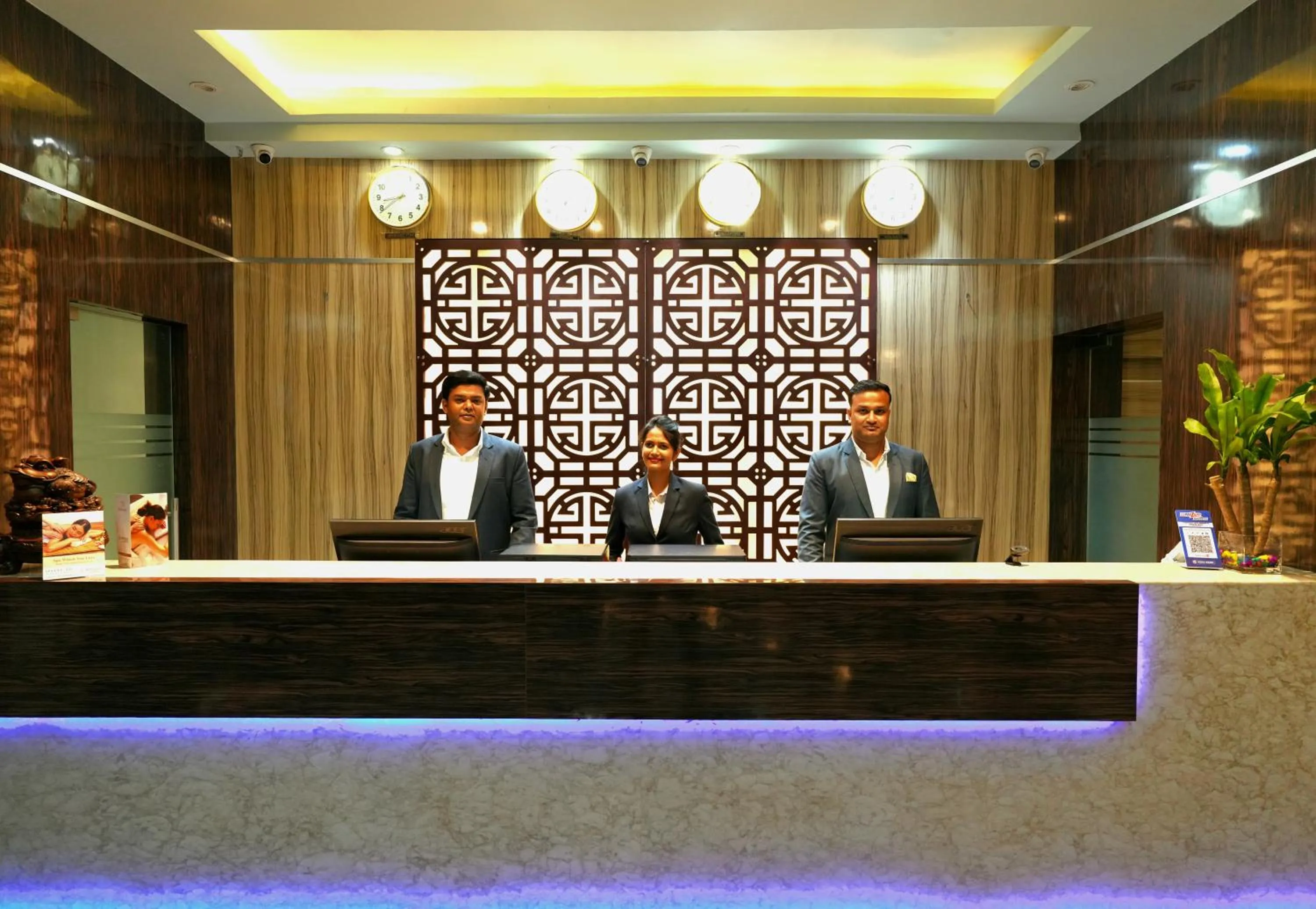 Lobby or reception in Aristocrat Hotel, New Town, Kolkata