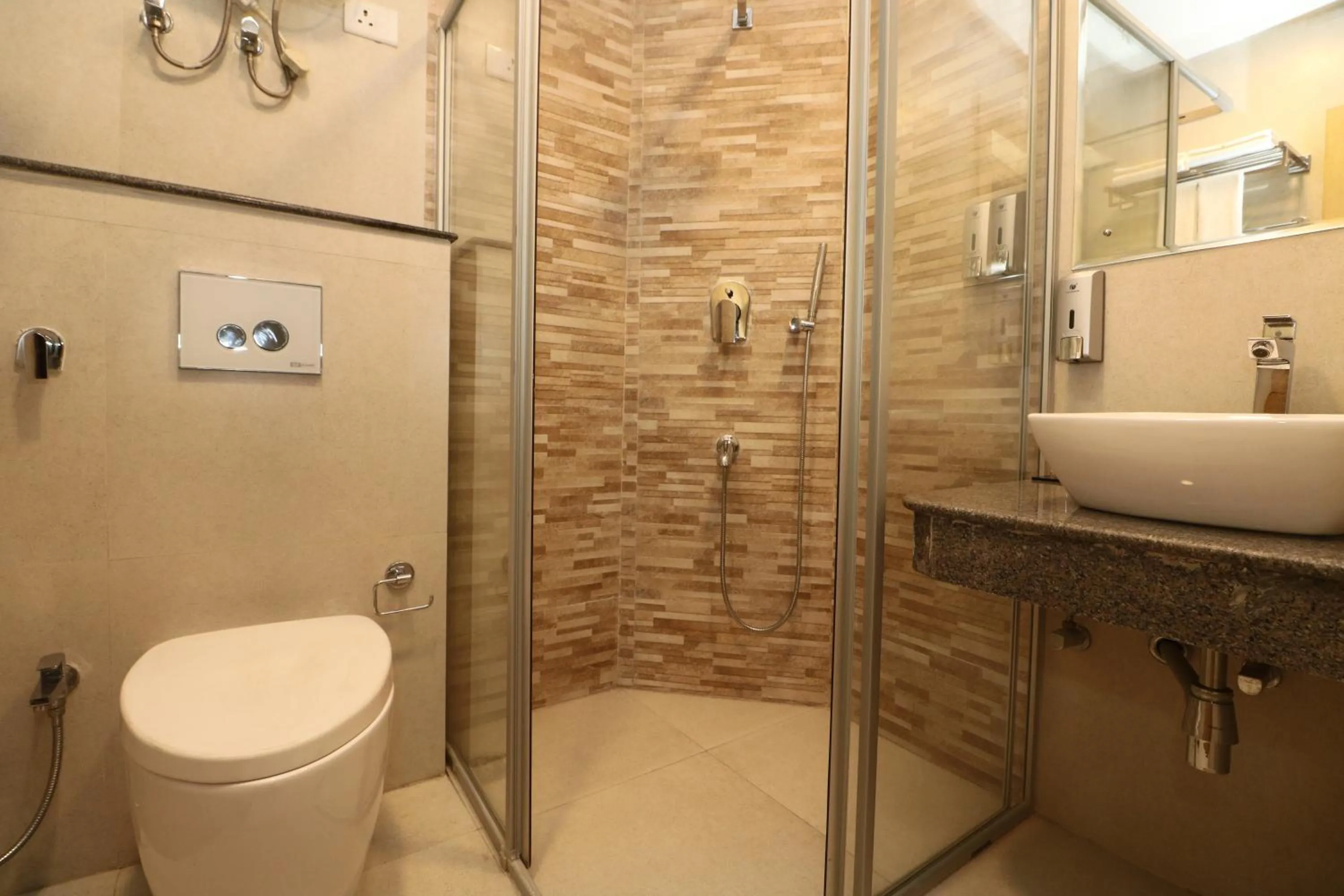 Toilet in Aristocrat Hotel, New Town, Kolkata