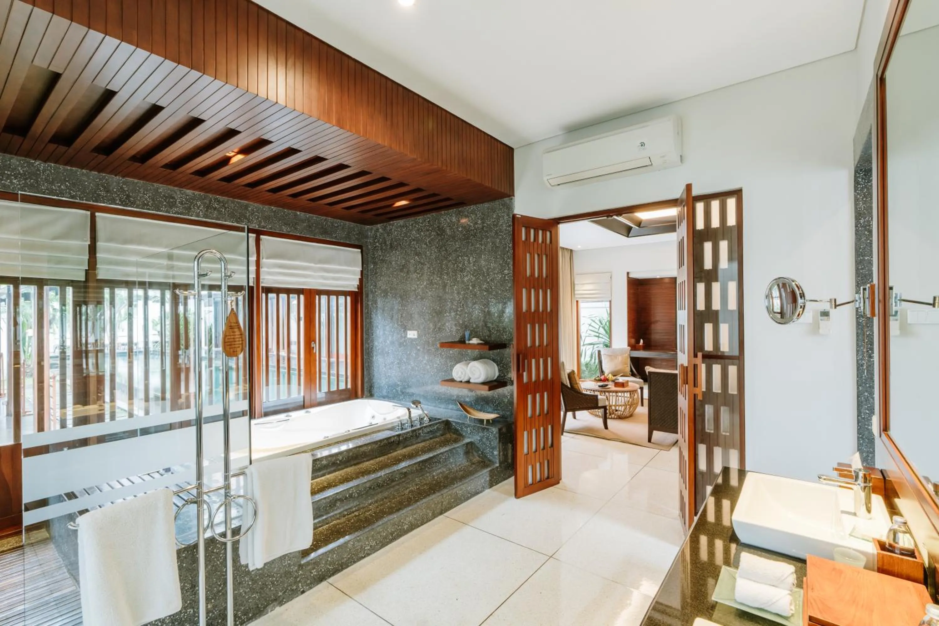 Bathroom, Bed in The Samaya Seminyak Bali