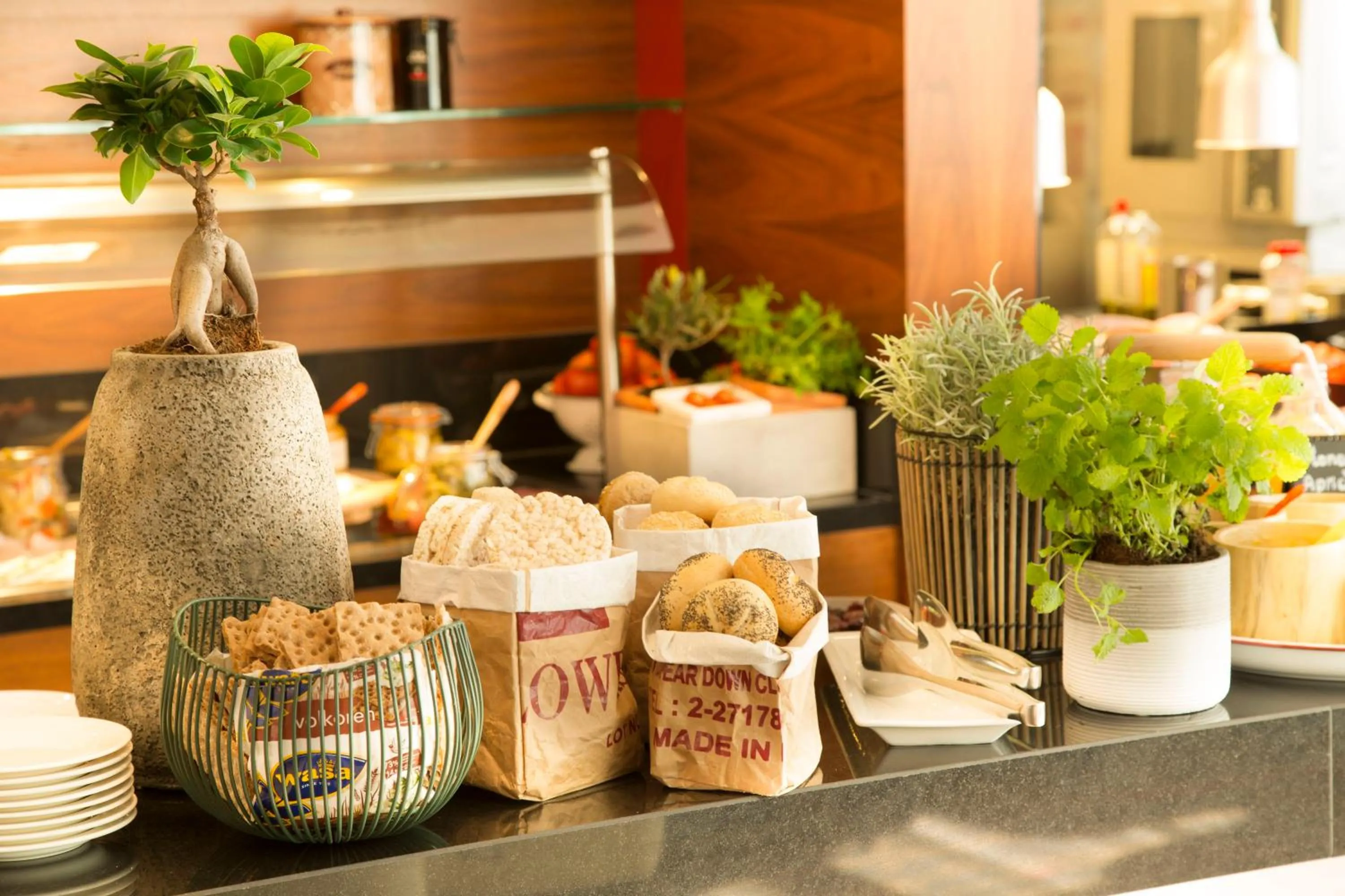Continental breakfast in Radisson Blu Hotel, Cardiff