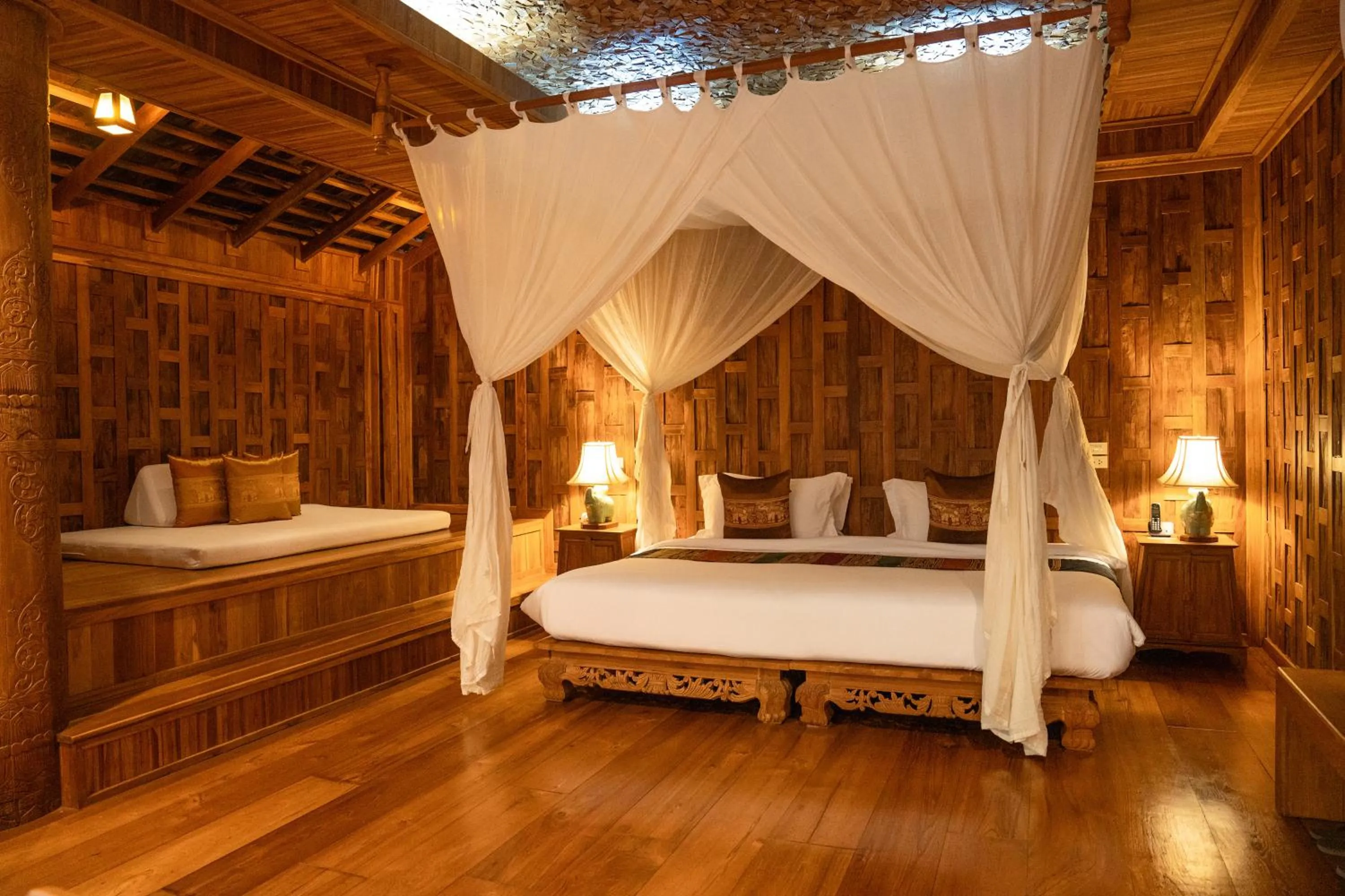 Bed in Santhiya Phuket Natai Resort & Spa