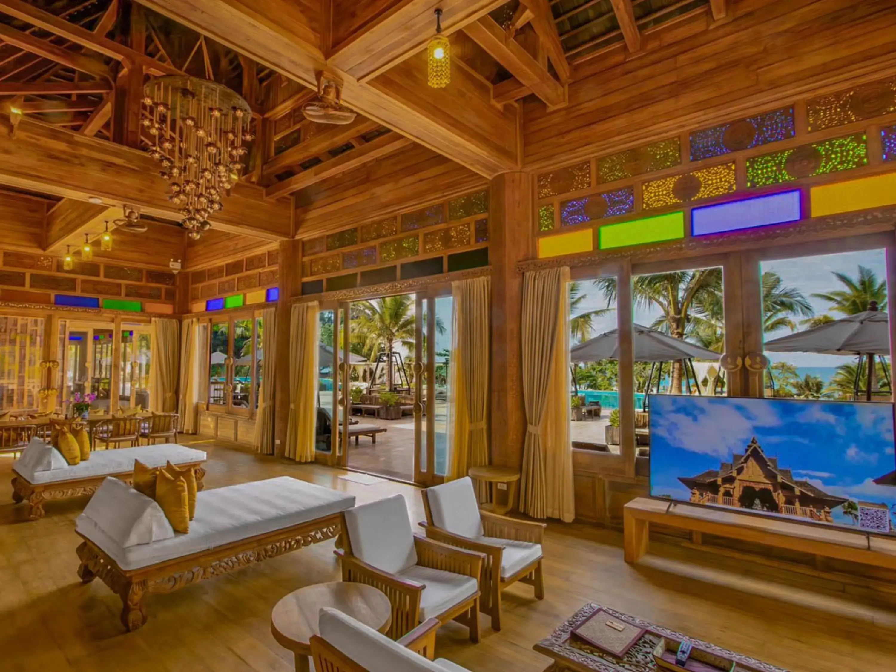 Living room in Santhiya Phuket Natai Resort & Spa Living room in Santhiya Phuket Natai Resort & Spa