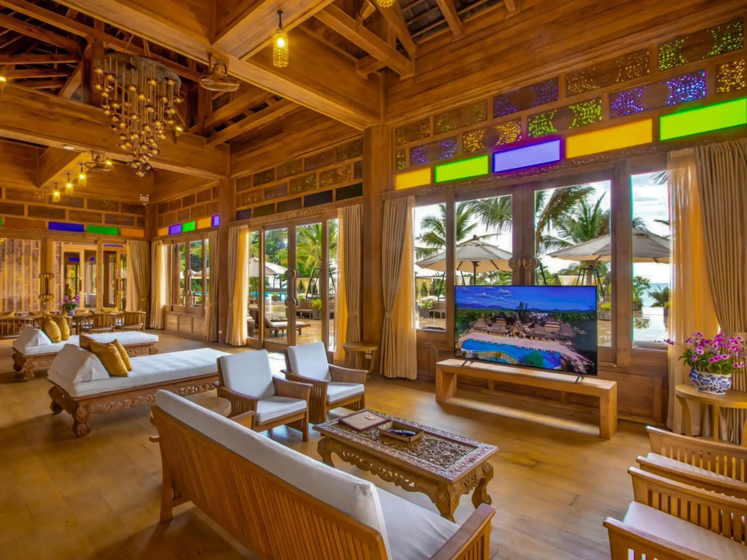 Living room in Santhiya Phuket Natai Resort & Spa Living room in Santhiya Phuket Natai Resort & Spa