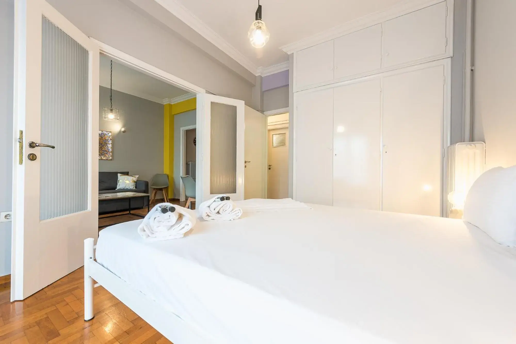 Bed in Athens Boutique Apartment by Cloudkeys Bed in Athens Boutique Apartment by Cloudkeys