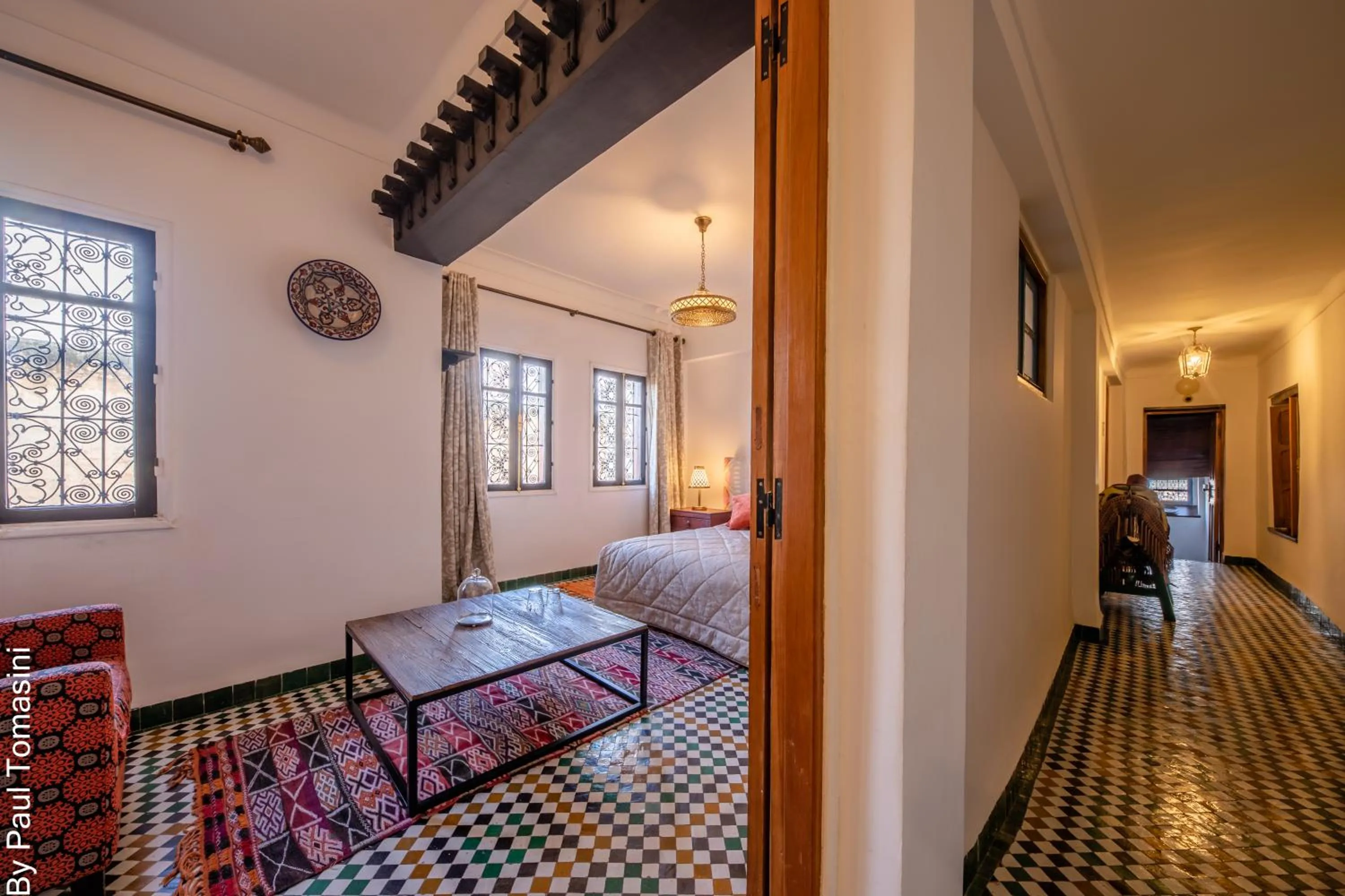 Bed in Riad Fes Nass Zmane