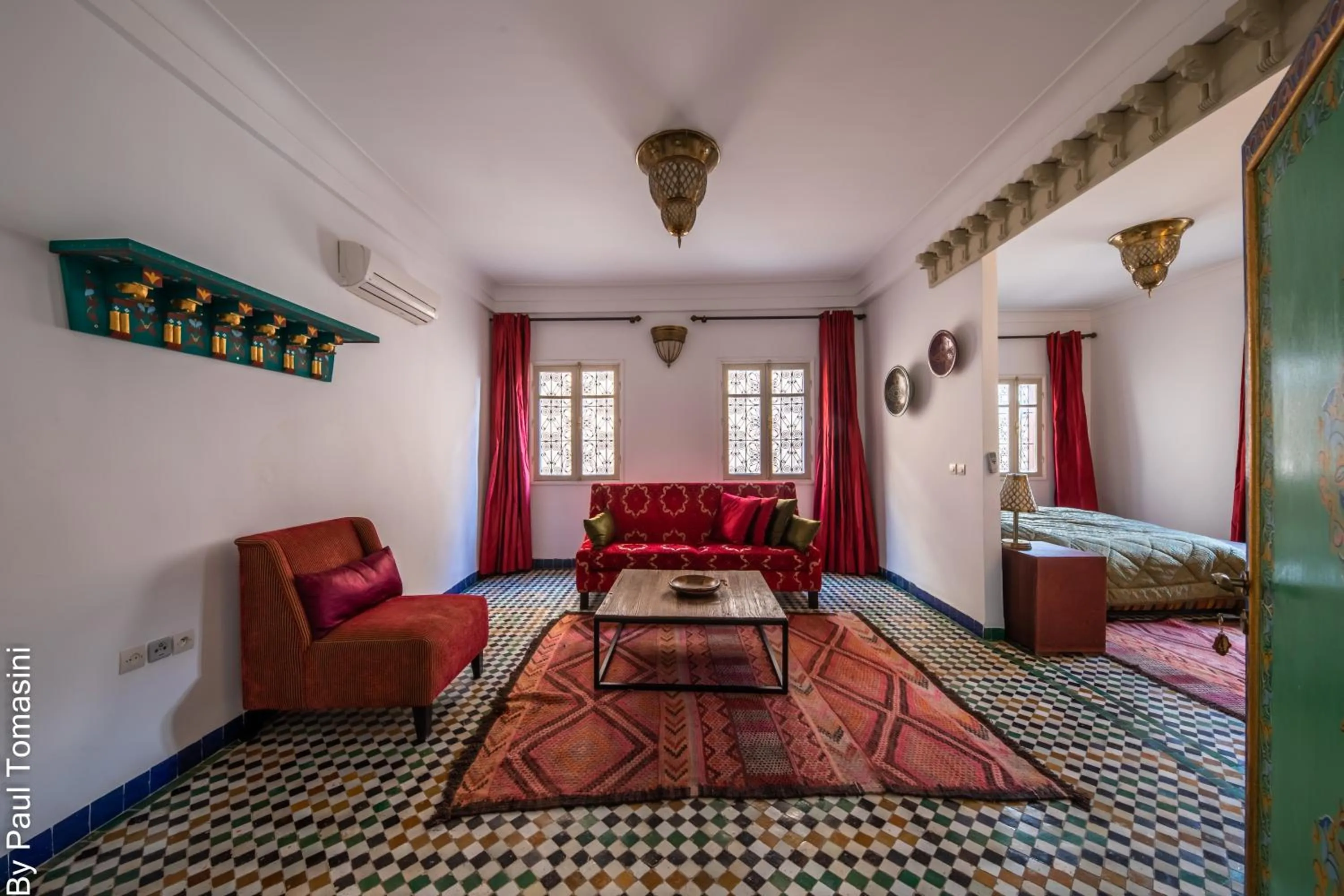 Bed in Riad Fes Nass Zmane