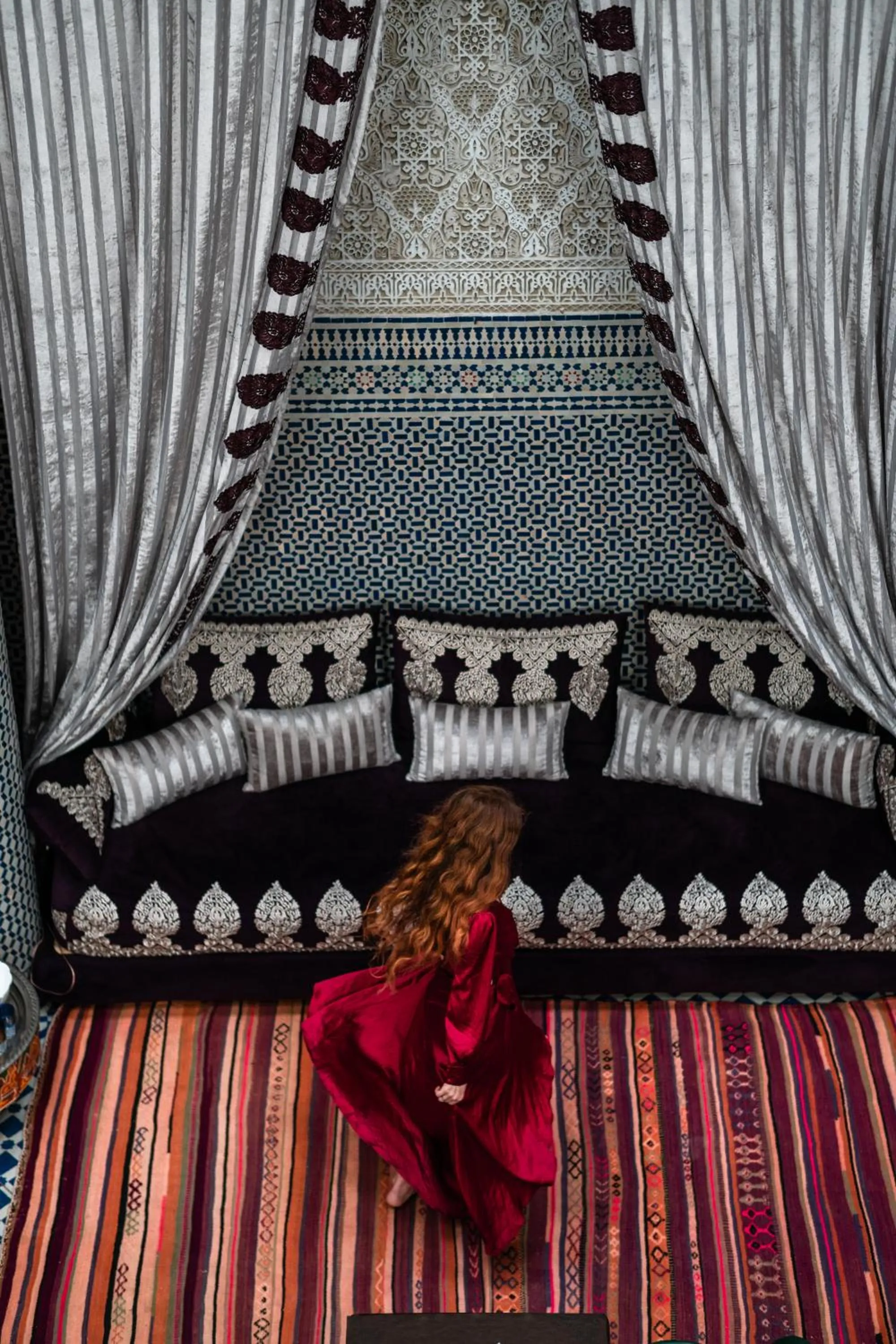 Bed in Riad Fes Nass Zmane