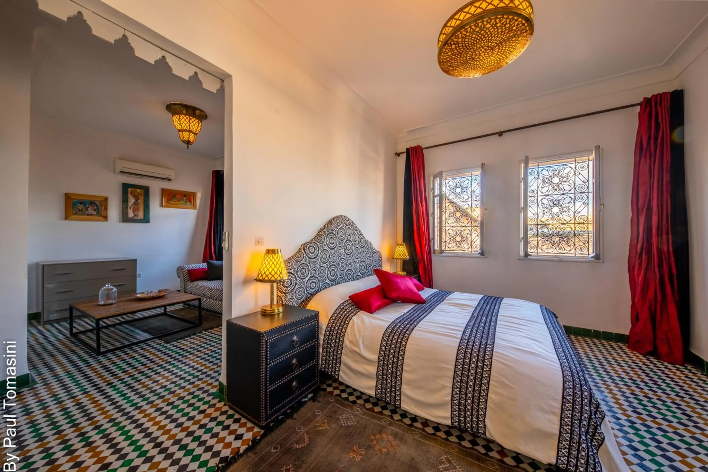 Bed in Riad Fes Nass Zmane