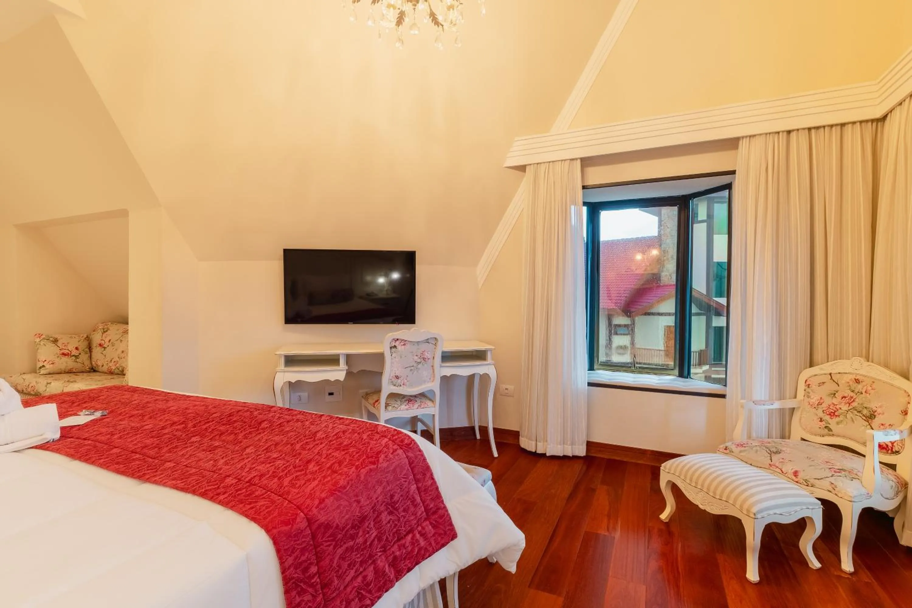 Communal lounge/ TV room, Bed in Pousada D'Biagy Premium