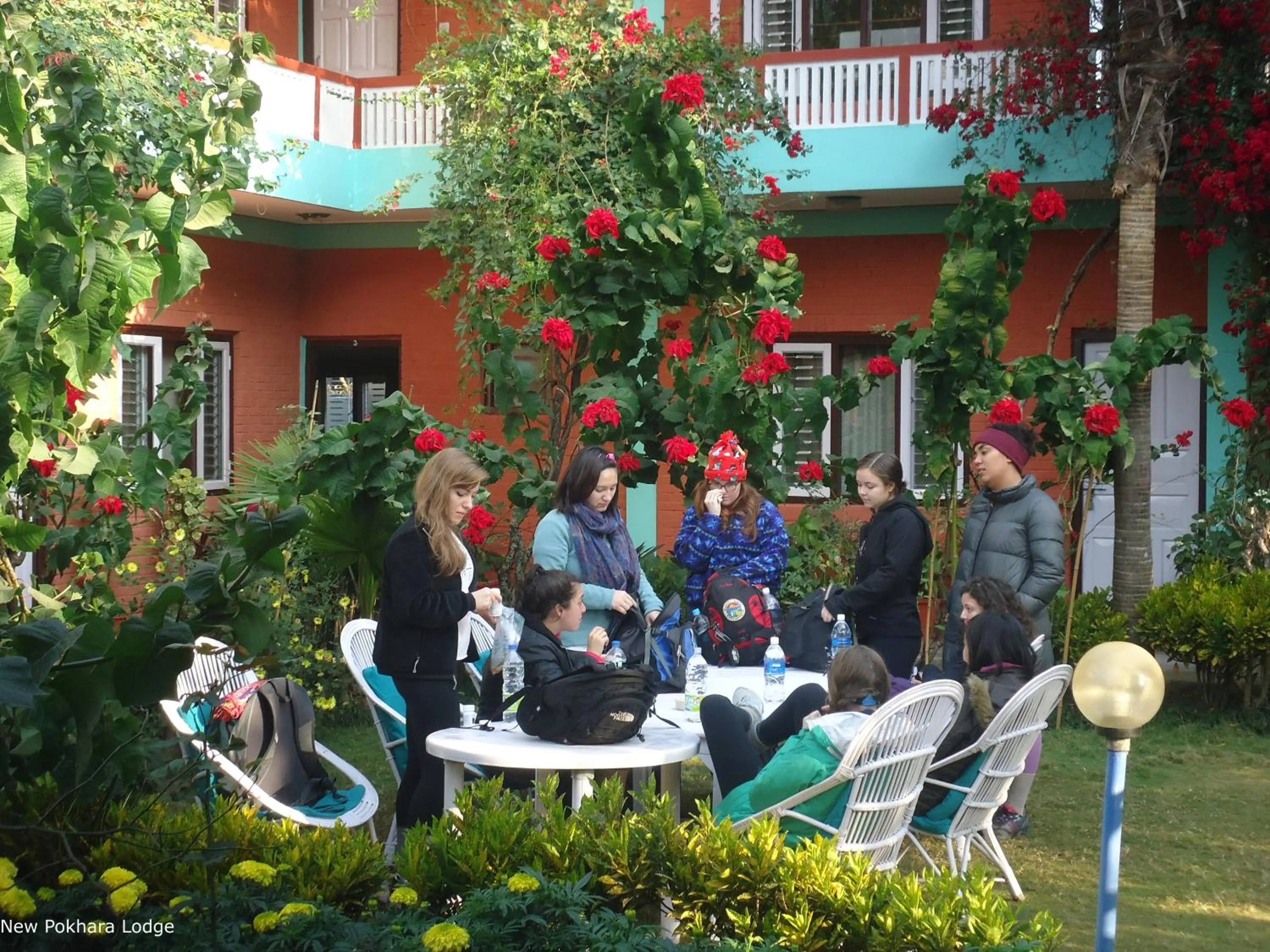 Garden in New Pokhara Lodge - Pokhara Lakeside