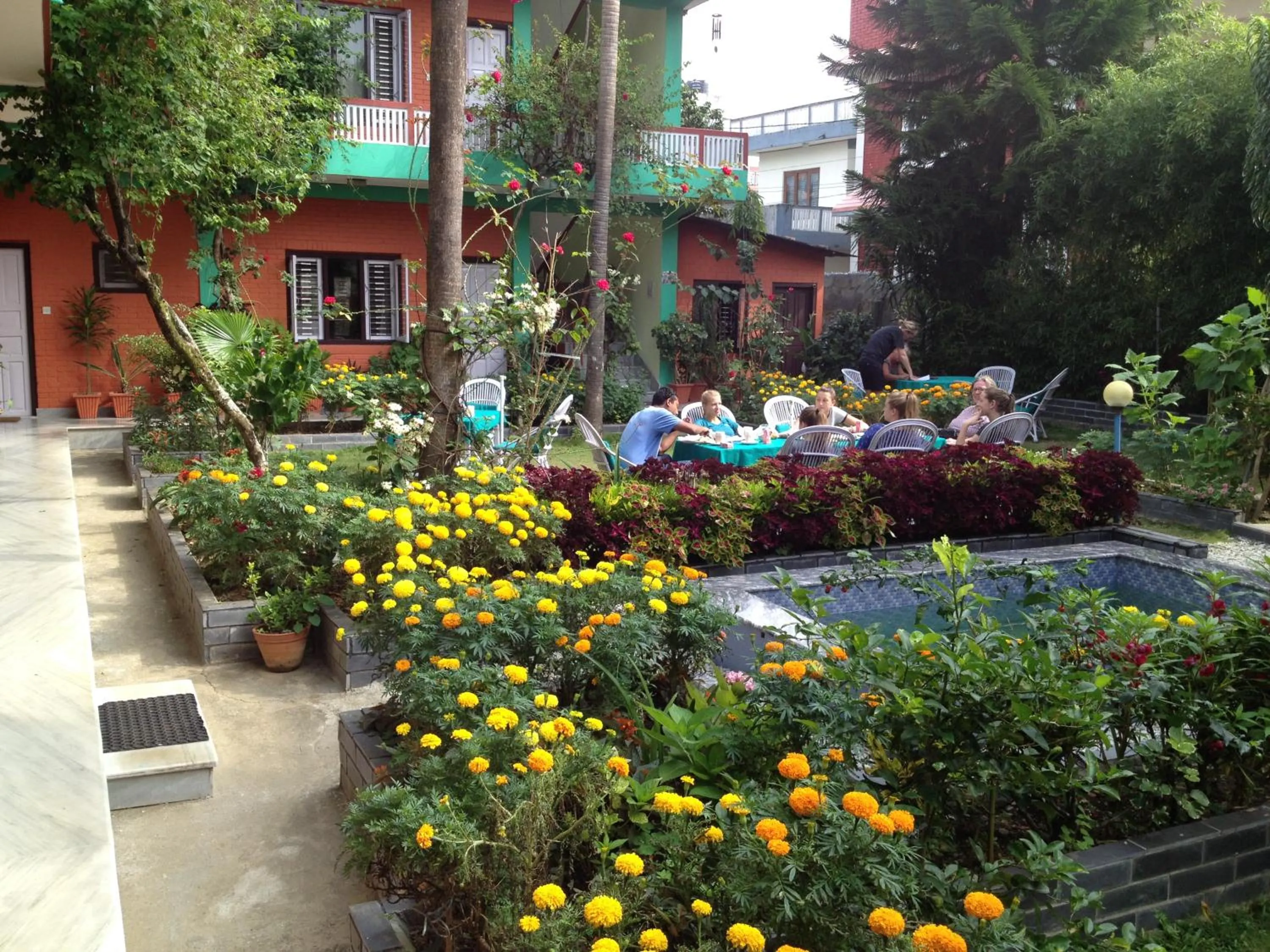 Garden view in New Pokhara Lodge - Pokhara Lakeside