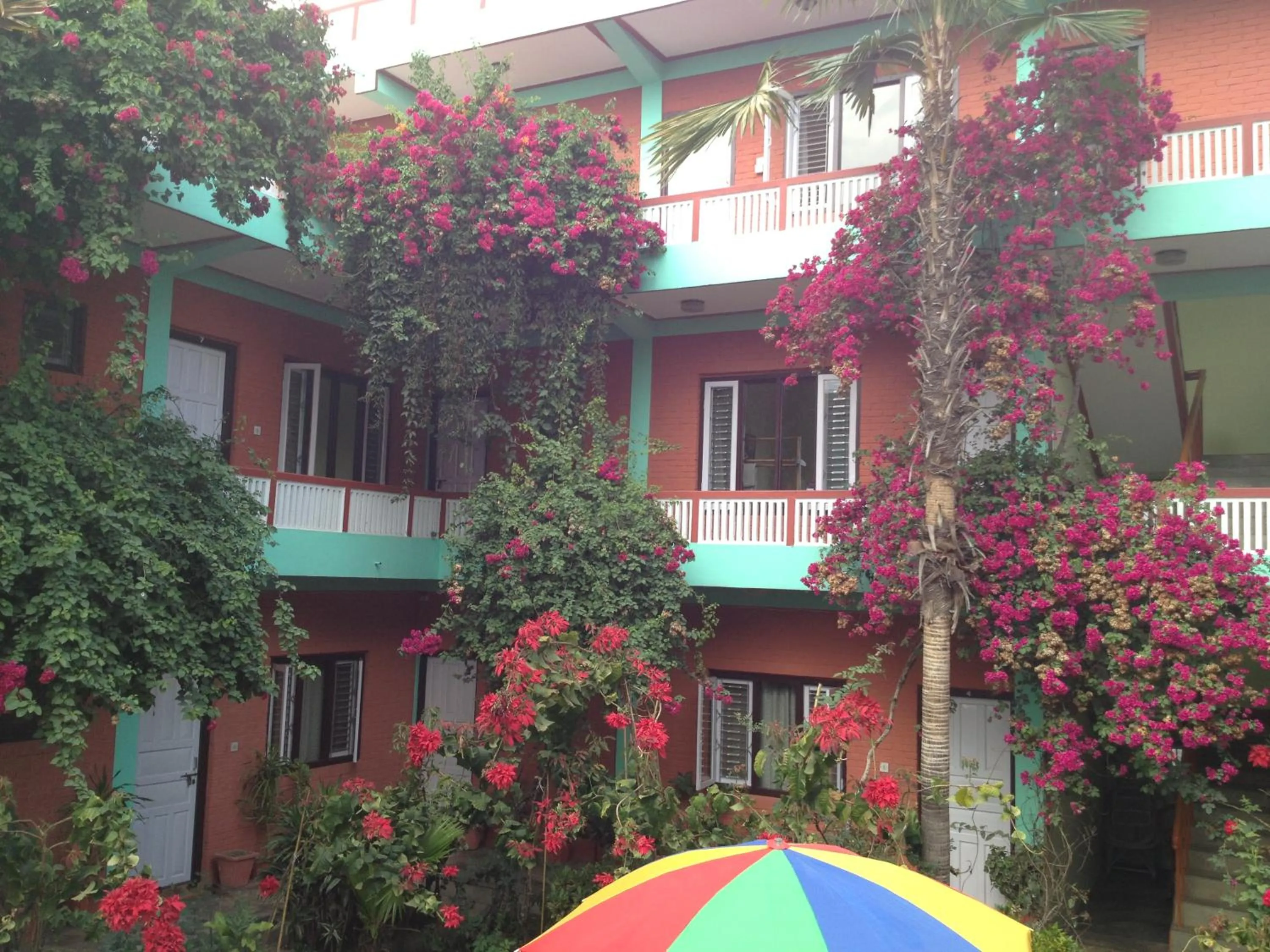 Balcony/Terrace in New Pokhara Lodge - Pokhara Lakeside