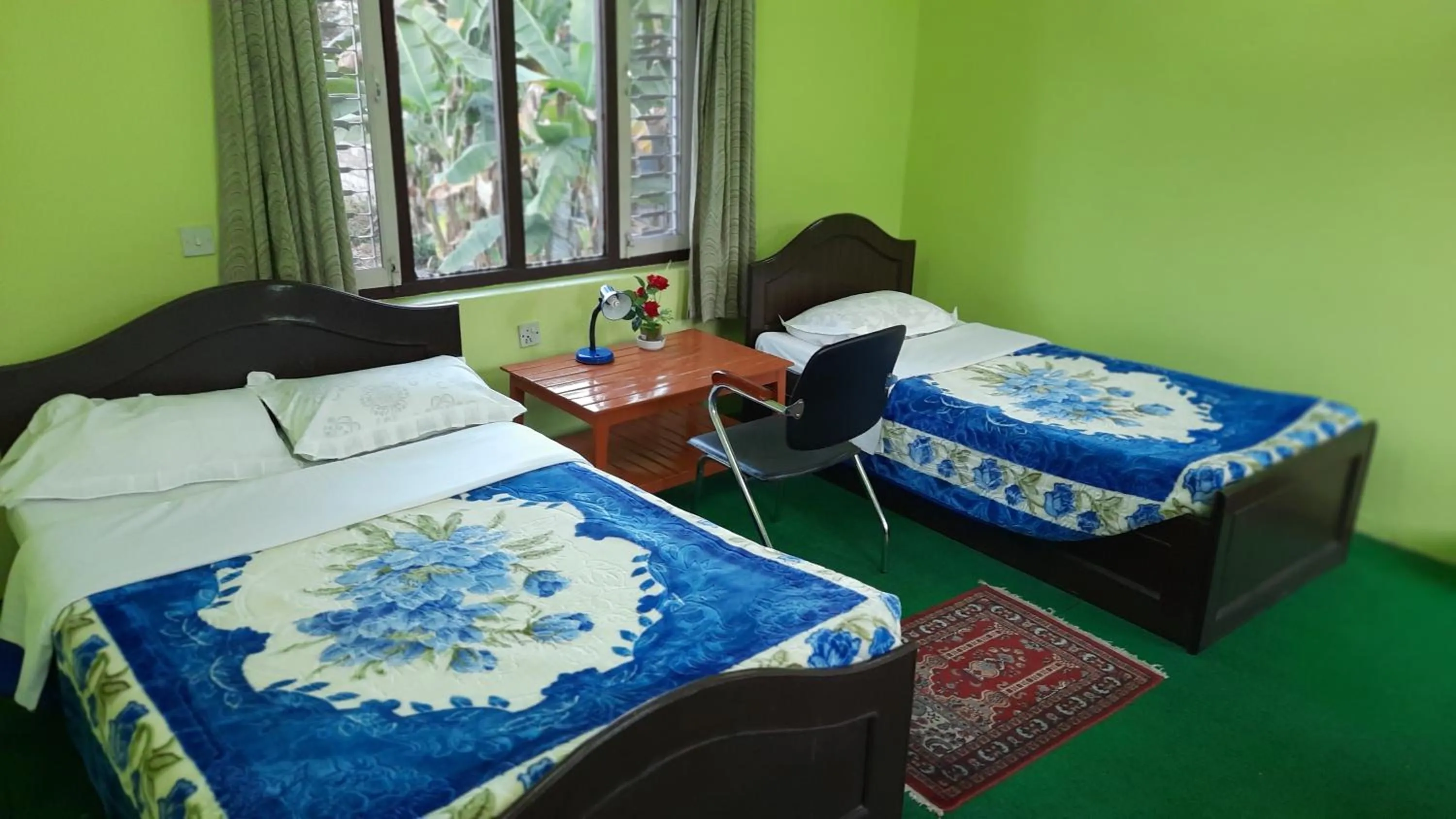 Bed in New Pokhara Lodge - Pokhara Lakeside