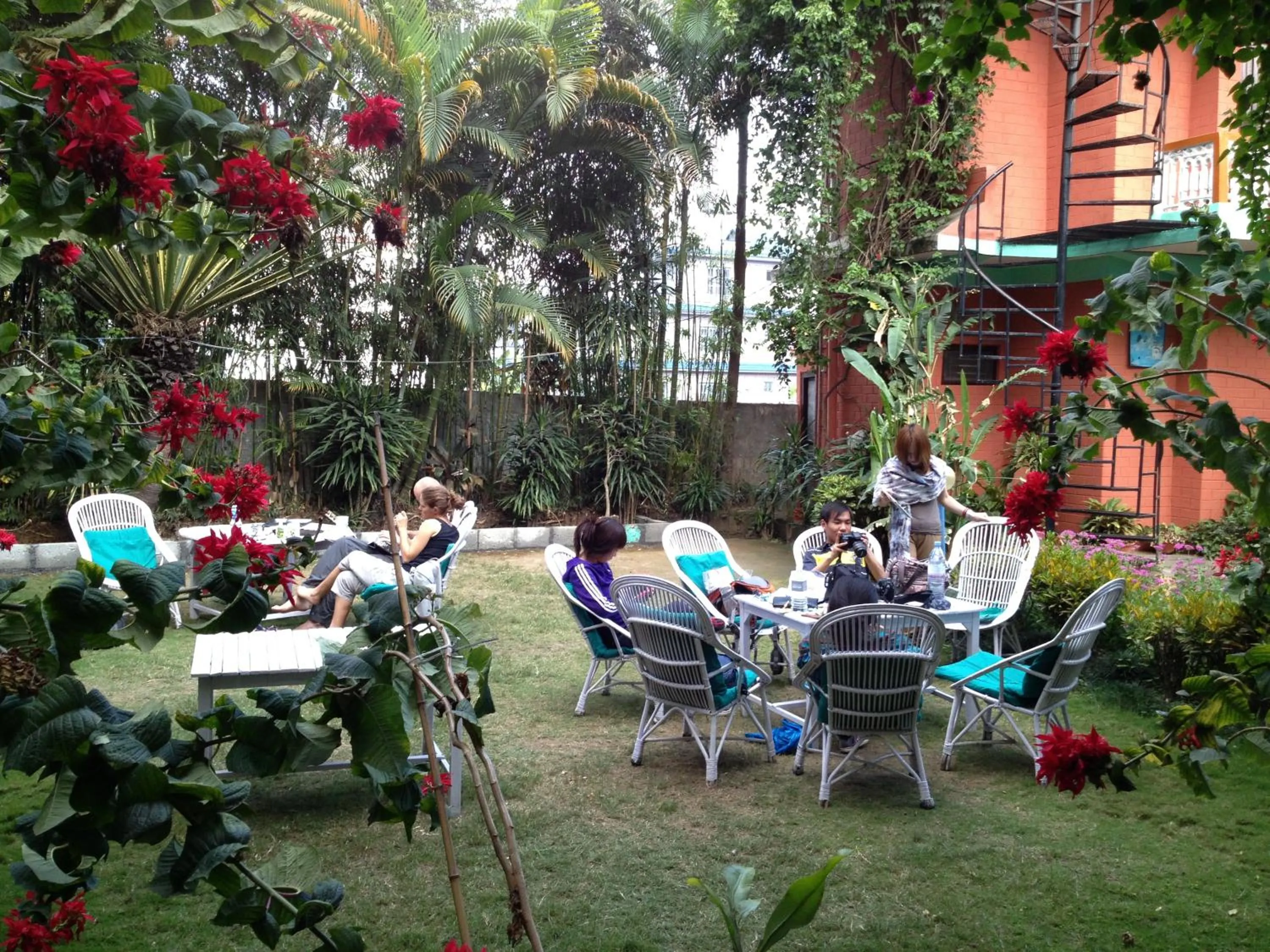 Garden in New Pokhara Lodge - Pokhara Lakeside