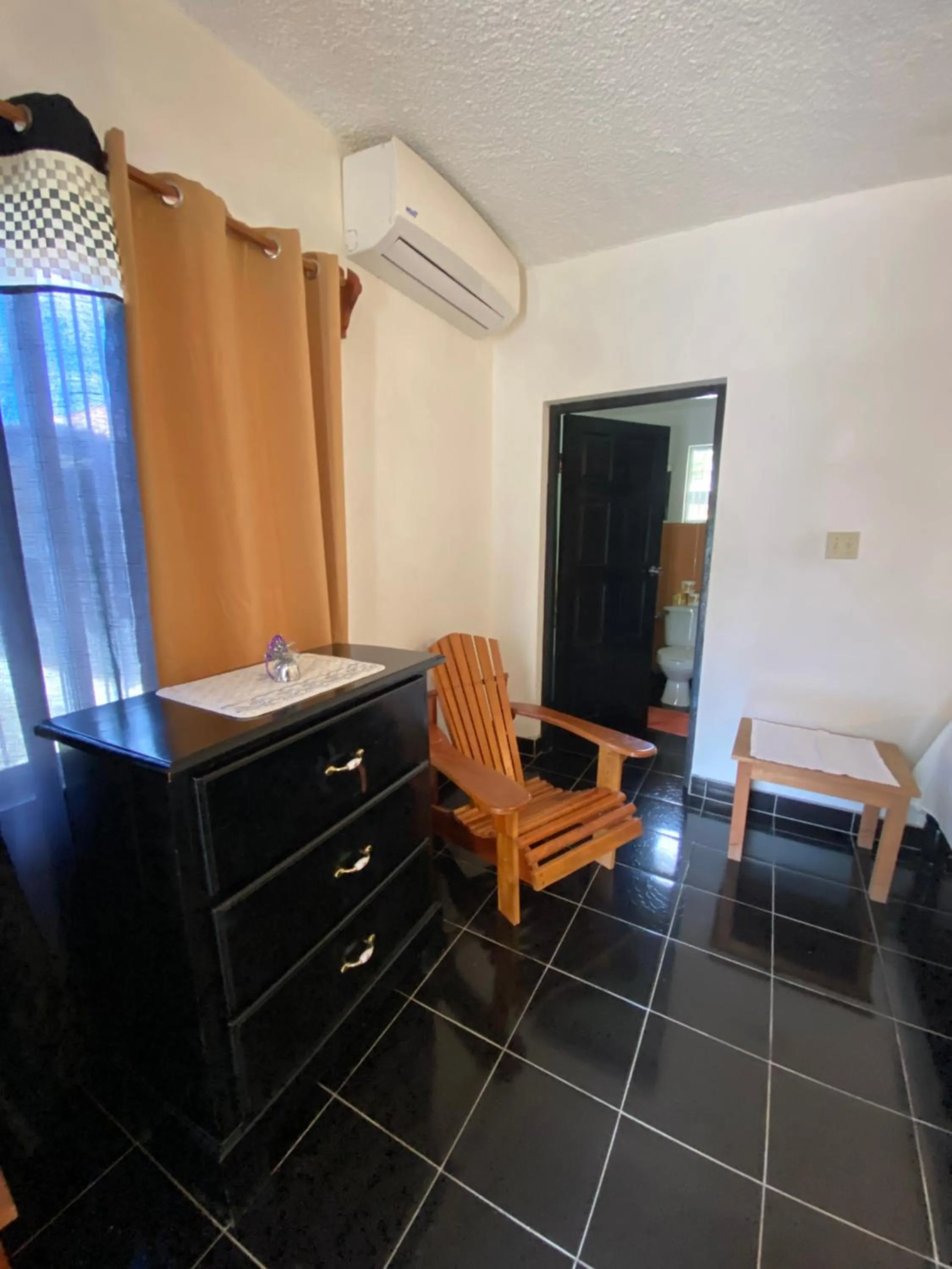 Seating area in Westport Cottage