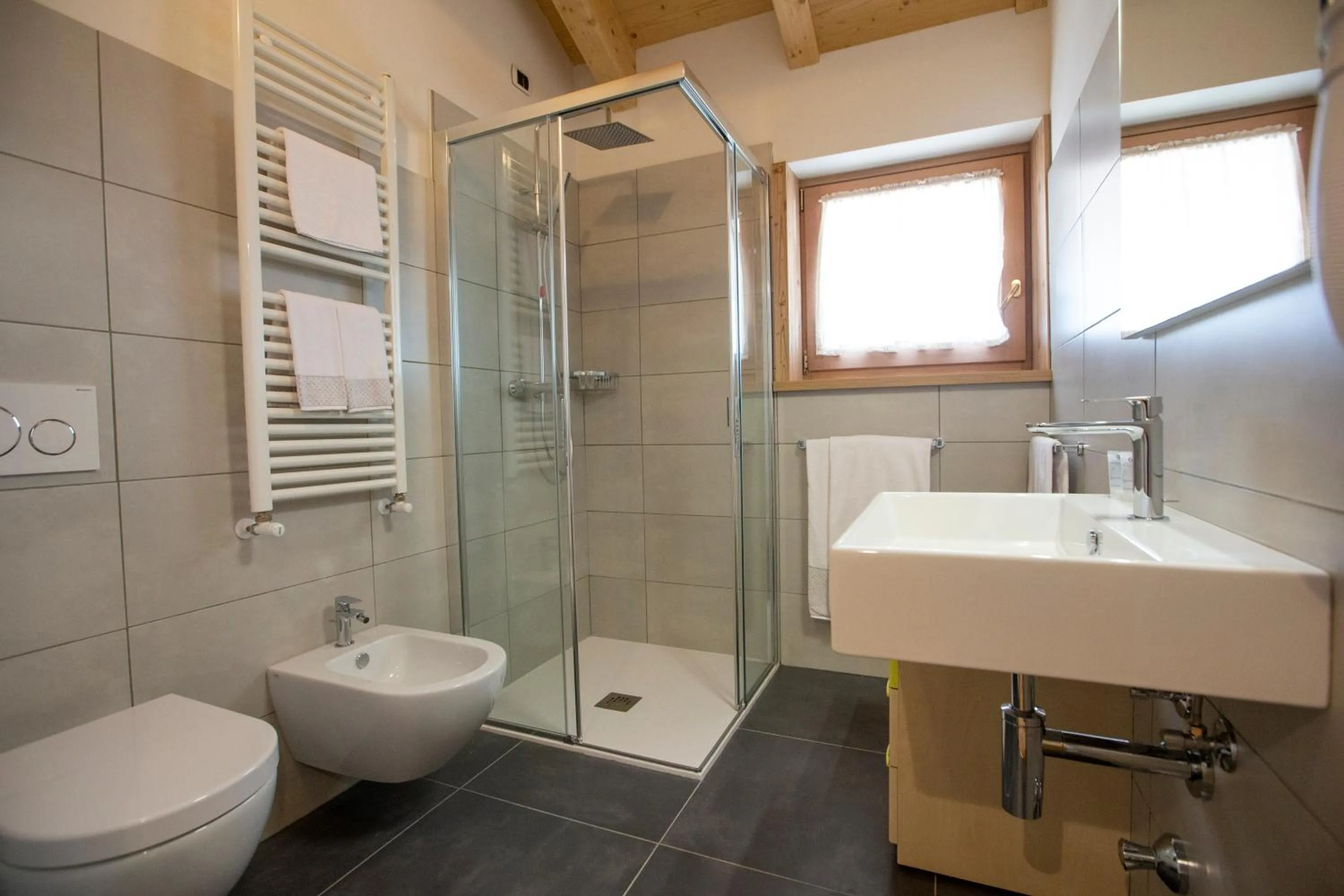 Shower, Bathroom in Hotel "La Suisse"