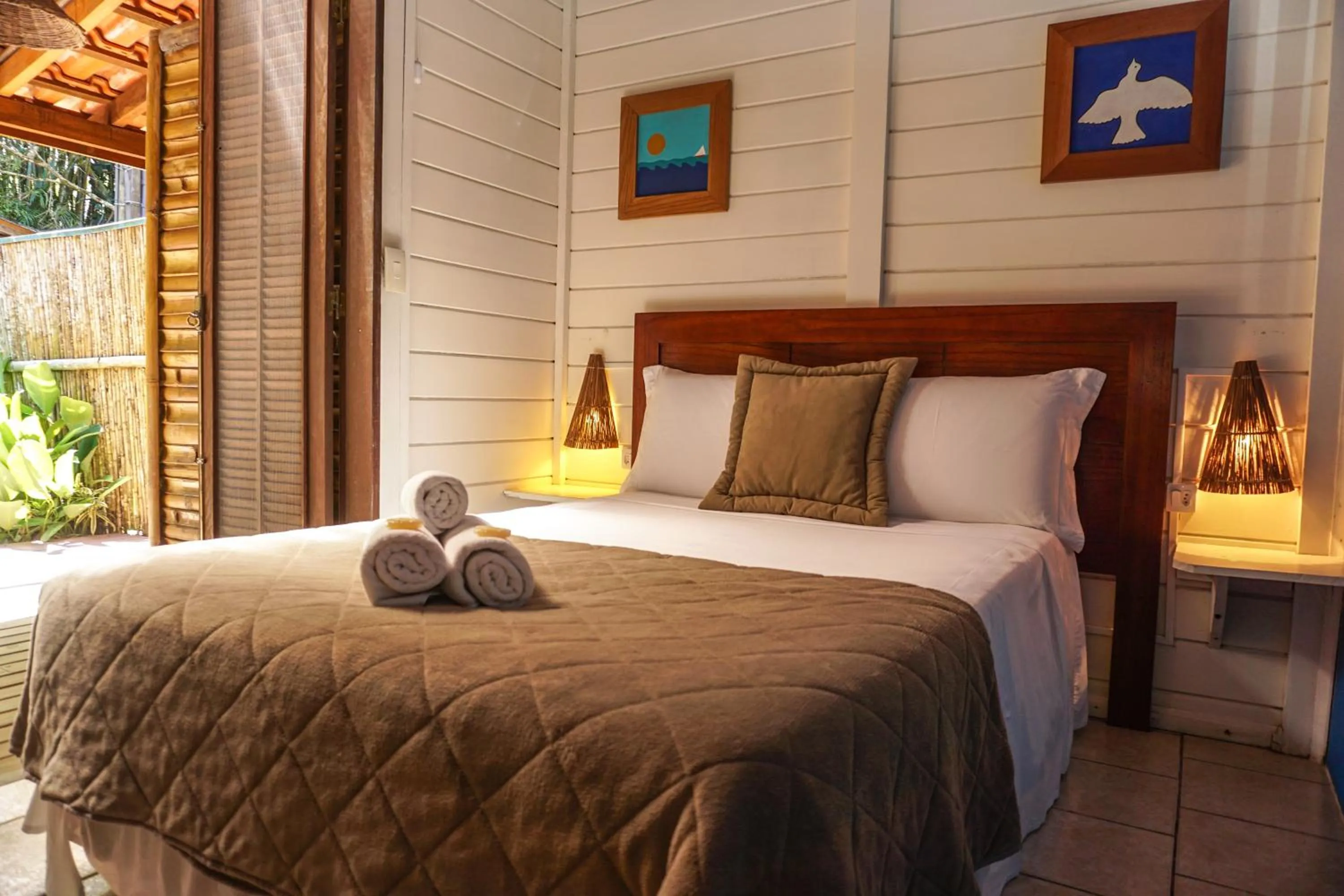 Bed in Pousada Treze Luas