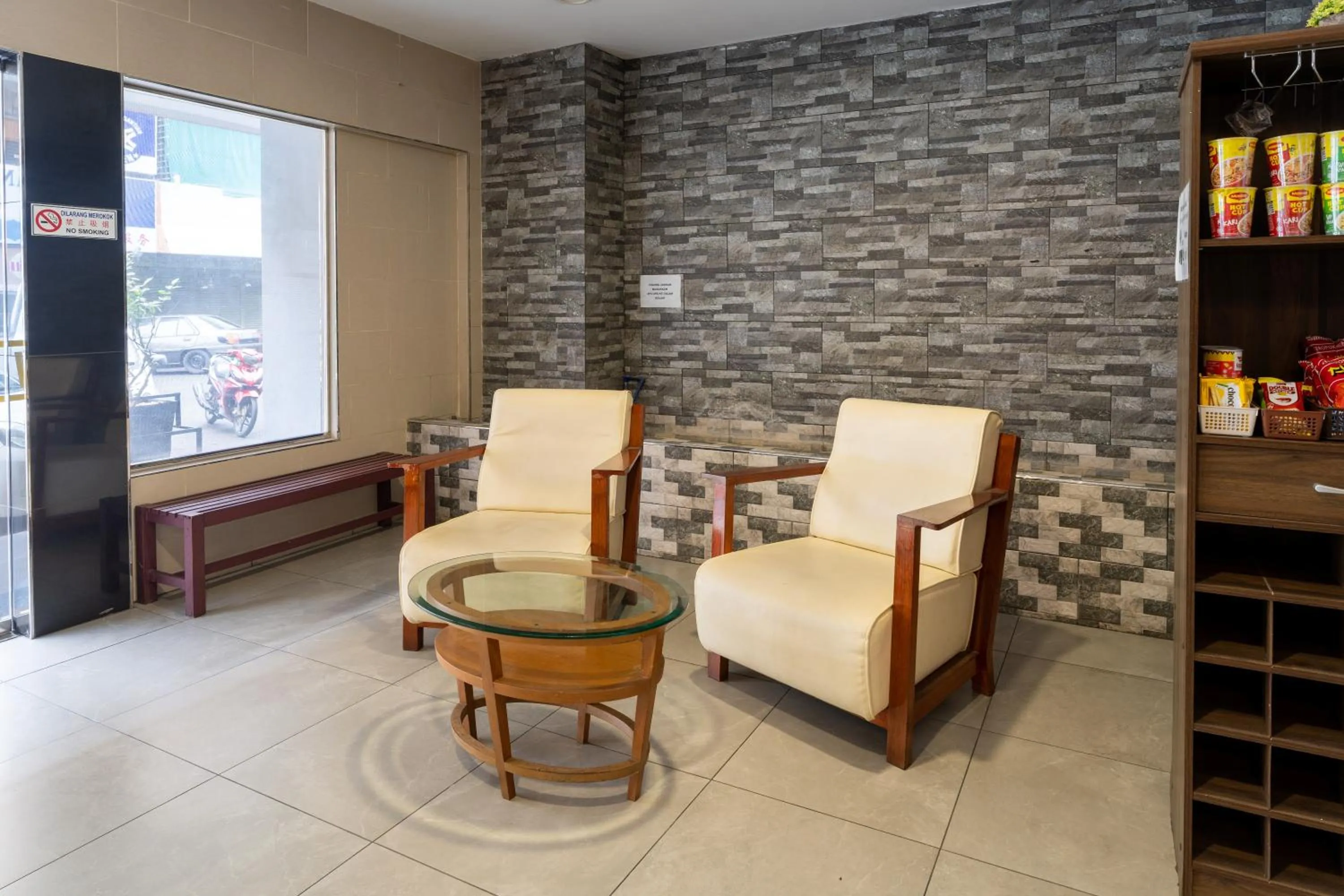 Seating area in Pertama Lodge