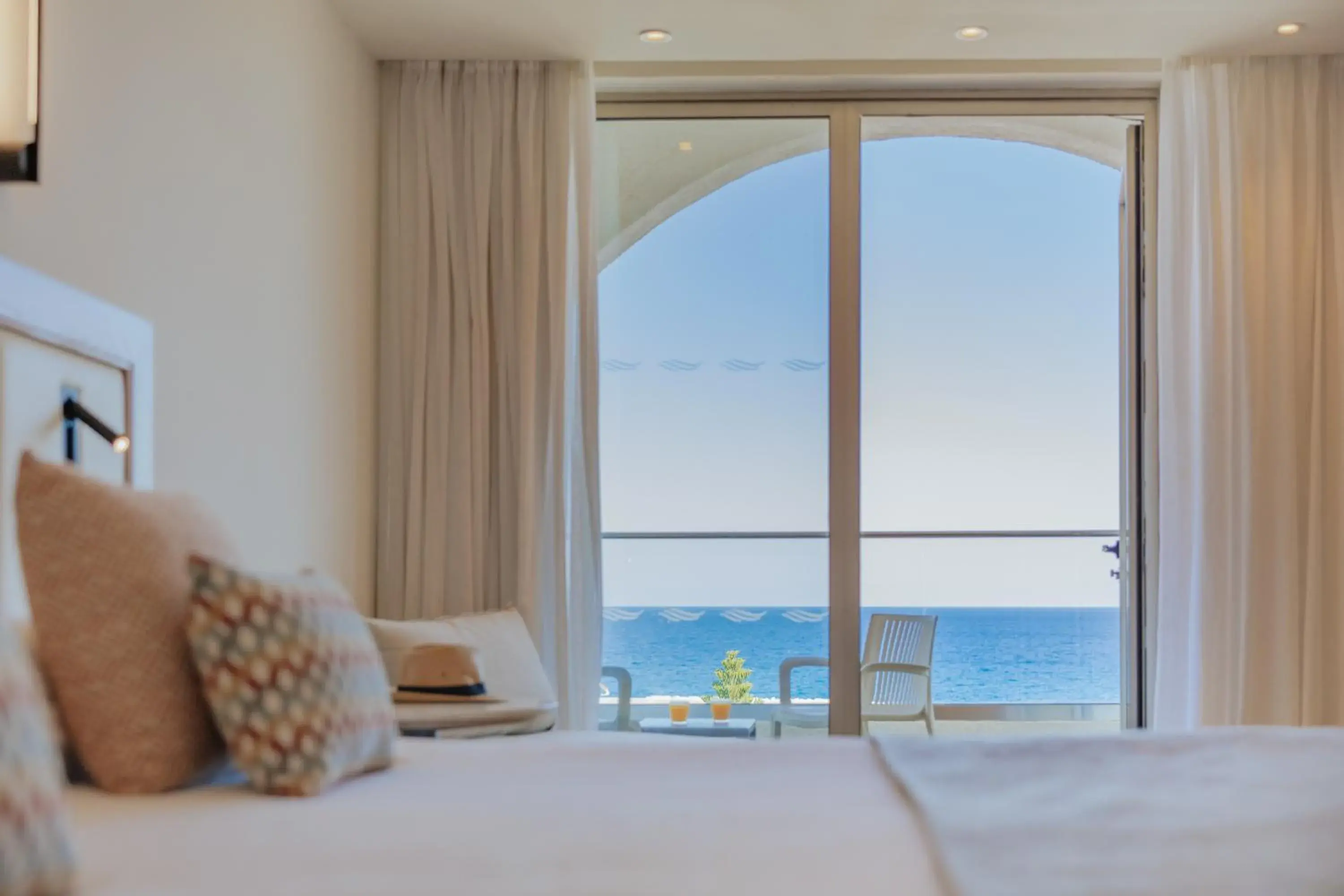 View (from property/room), Bed in Golden Coast Beach Hotel View (from property/room), Bed in Golden Coast Beach Hotel