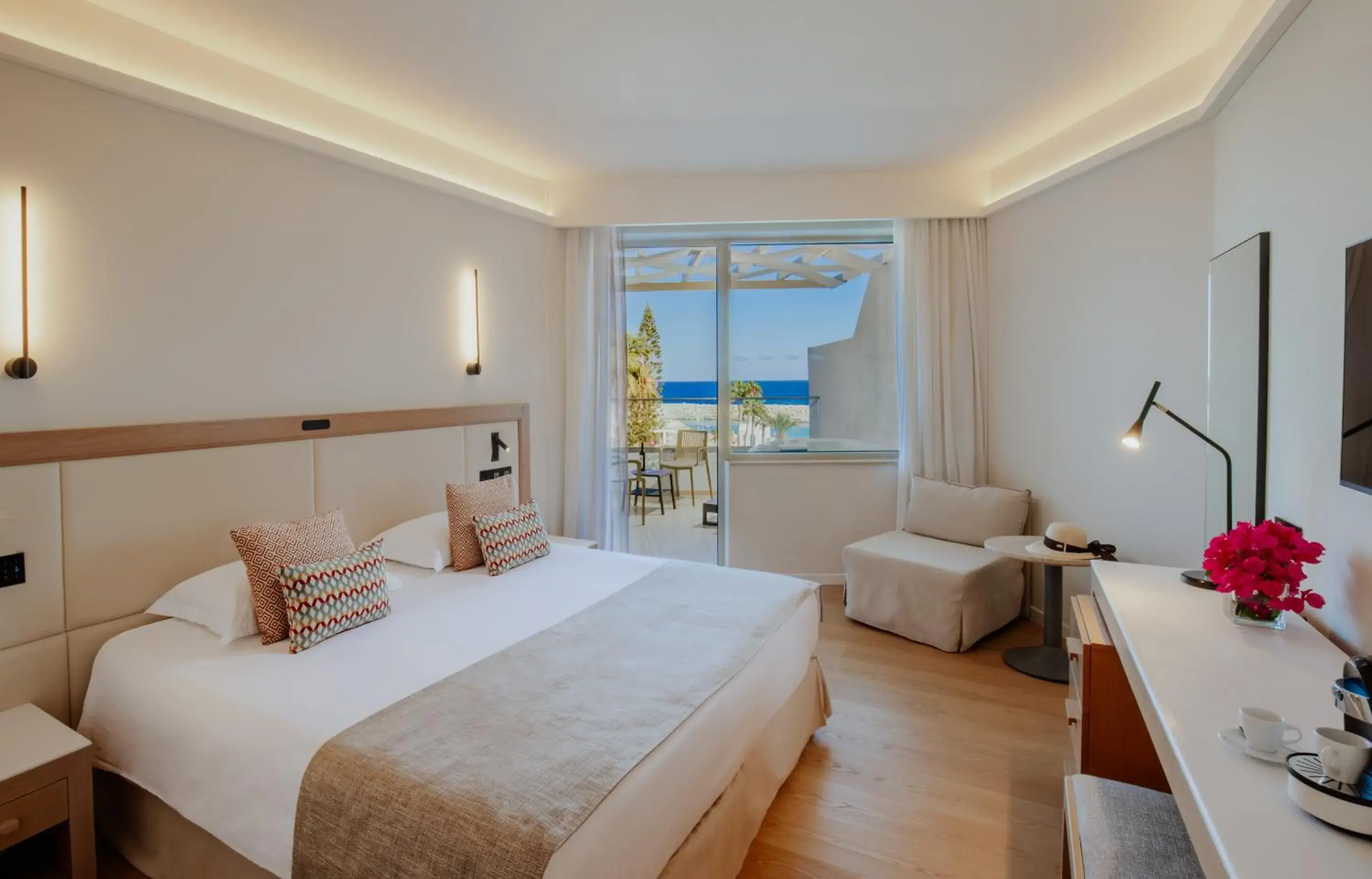 View (from property/room), Bed in Golden Coast Beach Hotel View (from property/room), Bed in Golden Coast Beach Hotel