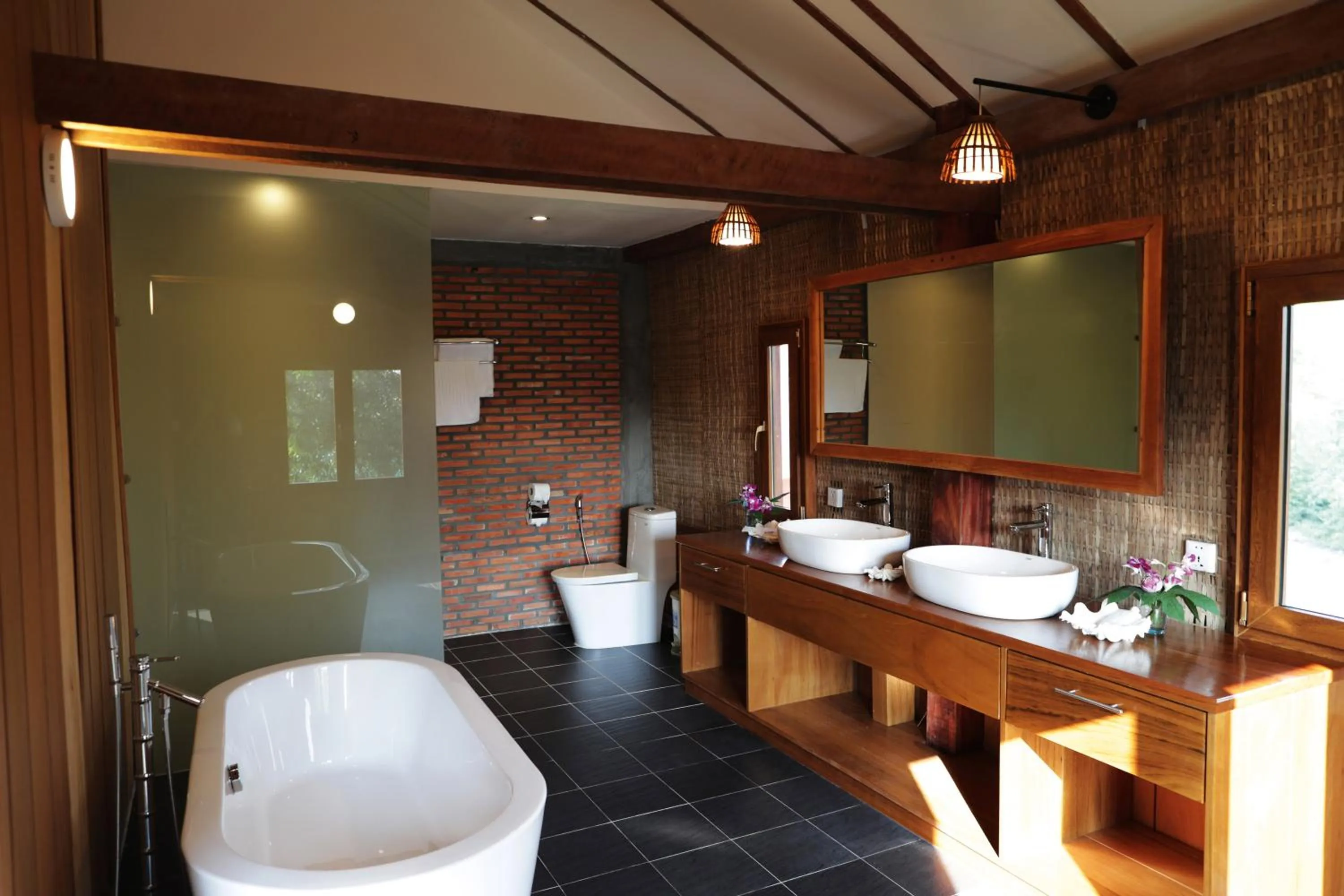 Toilet in Farmhouse Resort & Spa