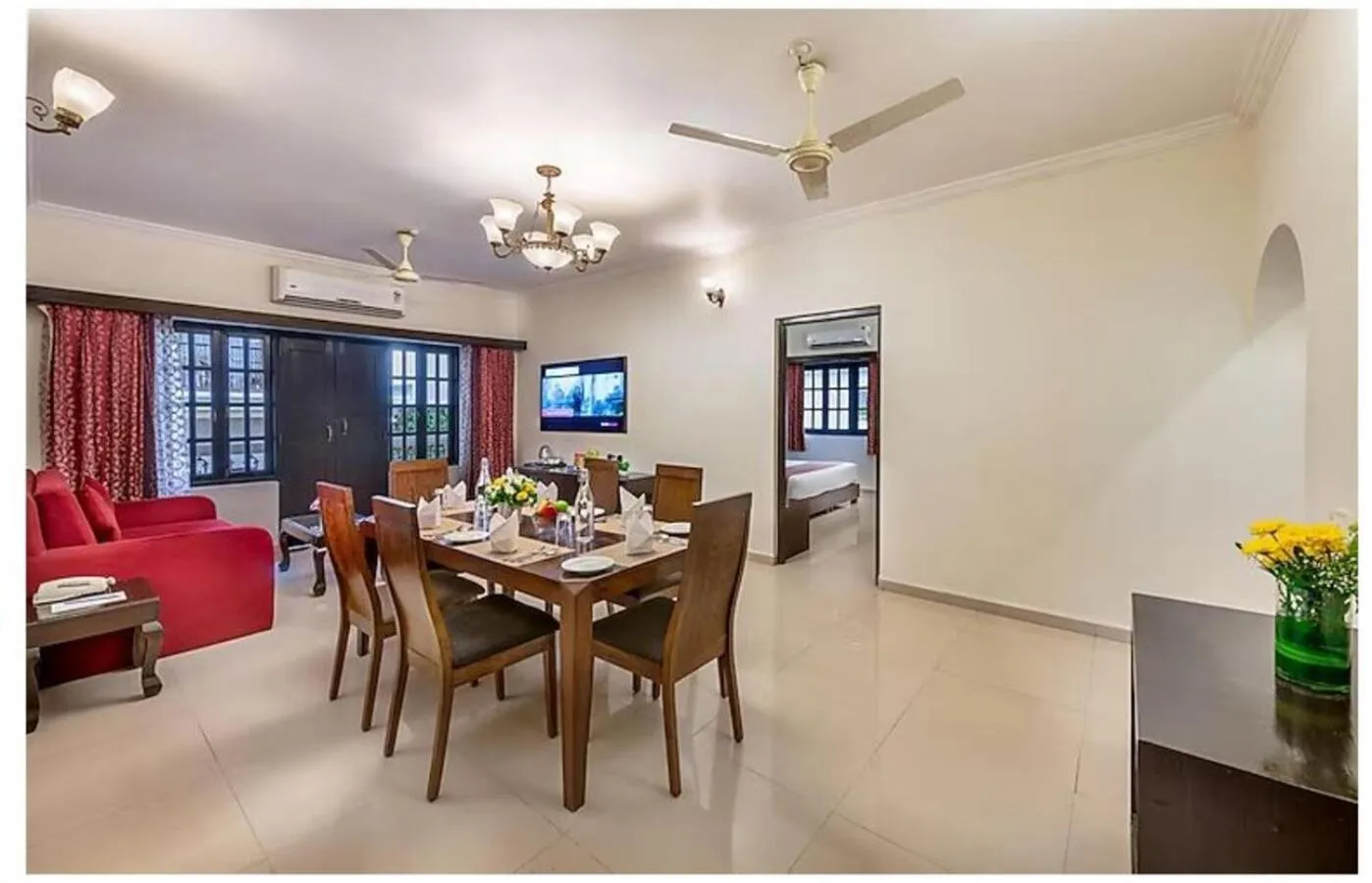 Seating area in Golden Tulip Candolim, Goa