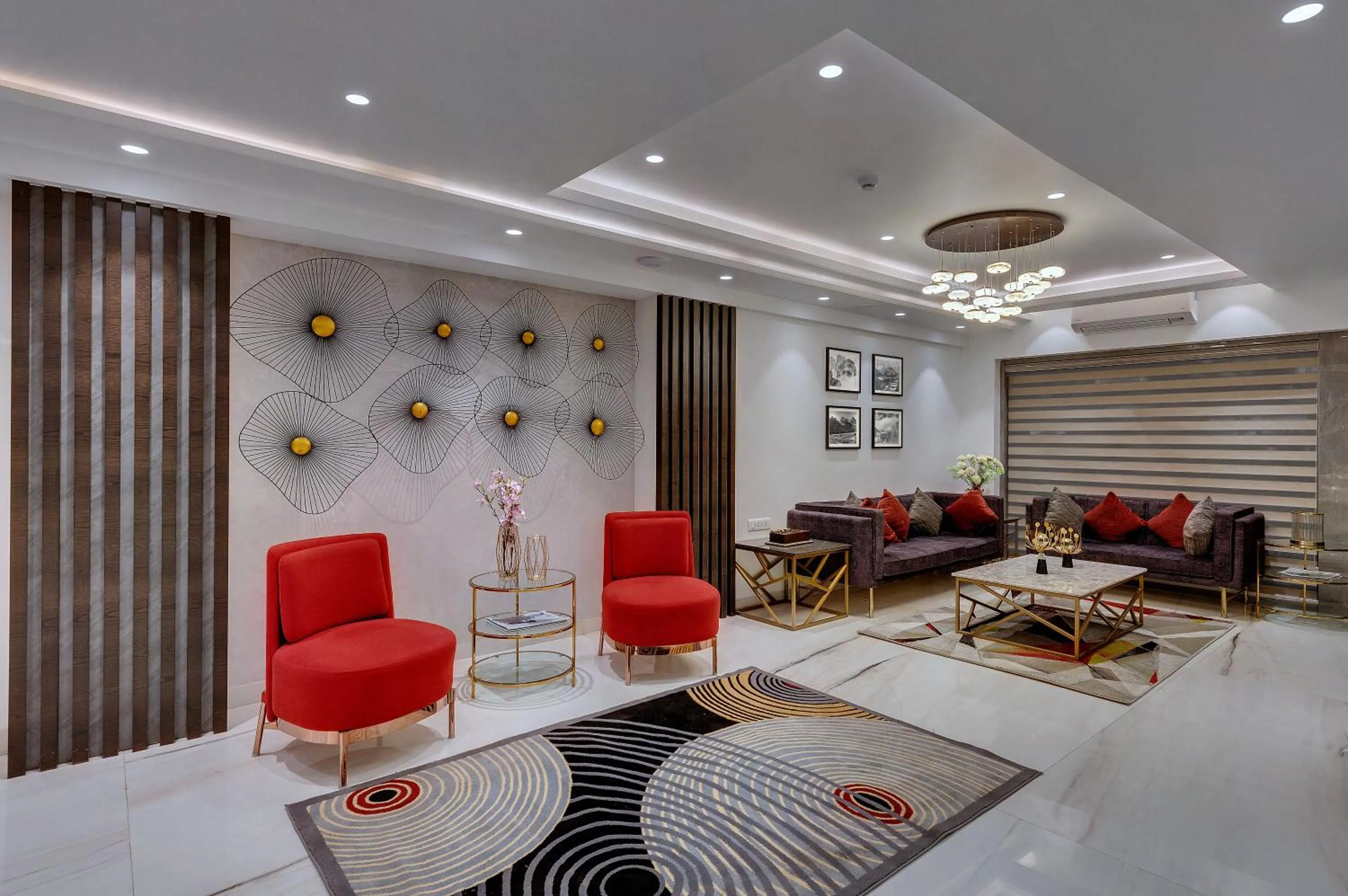 Seating area in Hotel Suba Star Ahmedabad