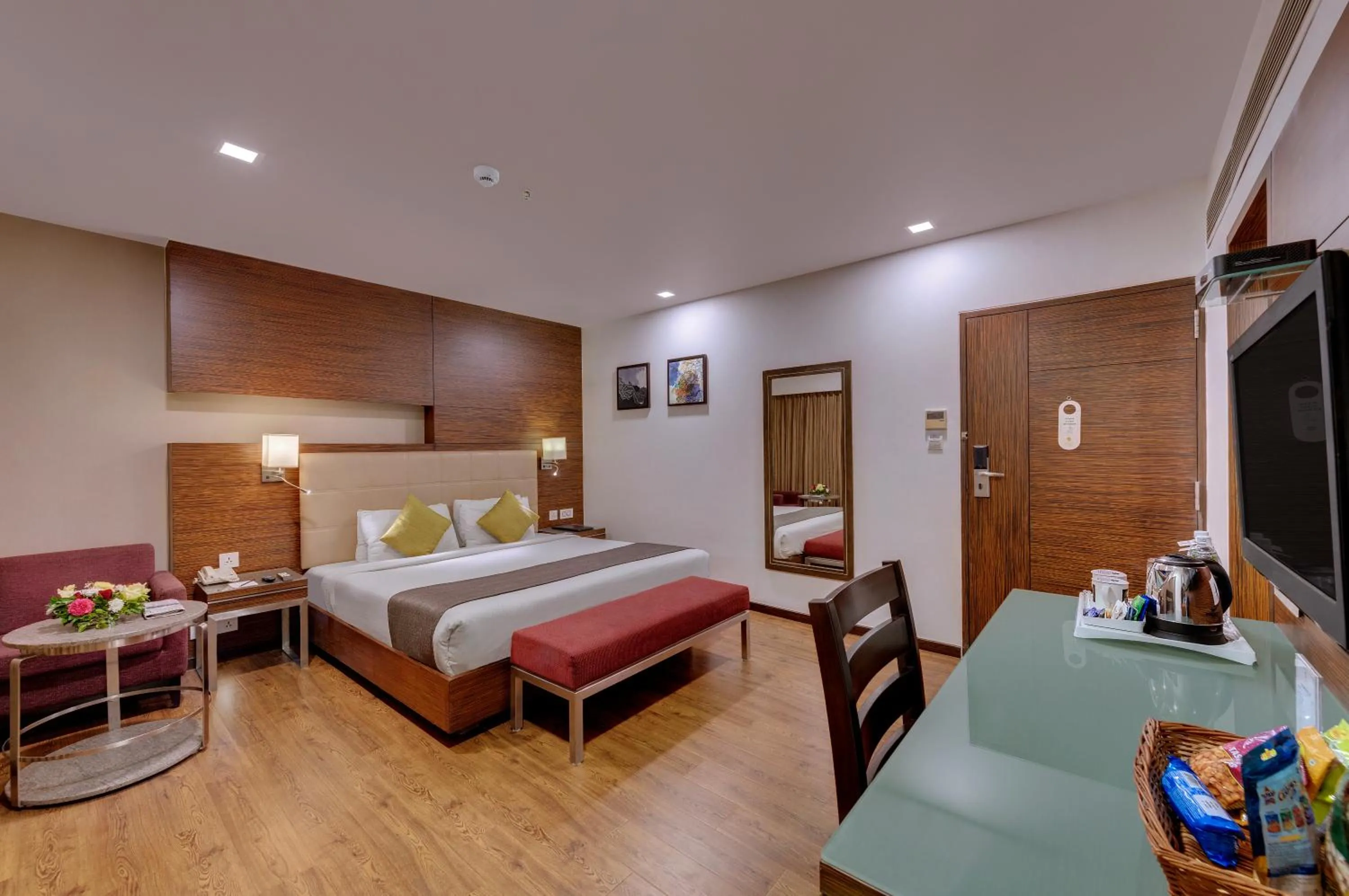TV and multimedia, Bed in Hotel Suba Star Ahmedabad
