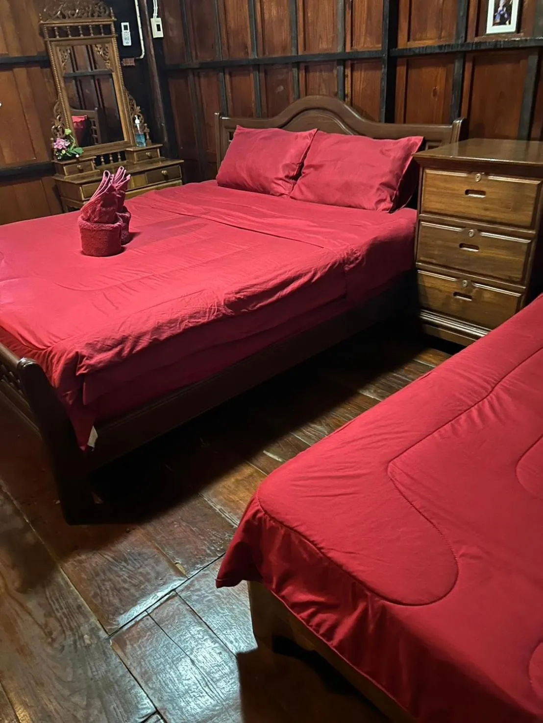 Bed in Baan Are Gong Riverside Homestay