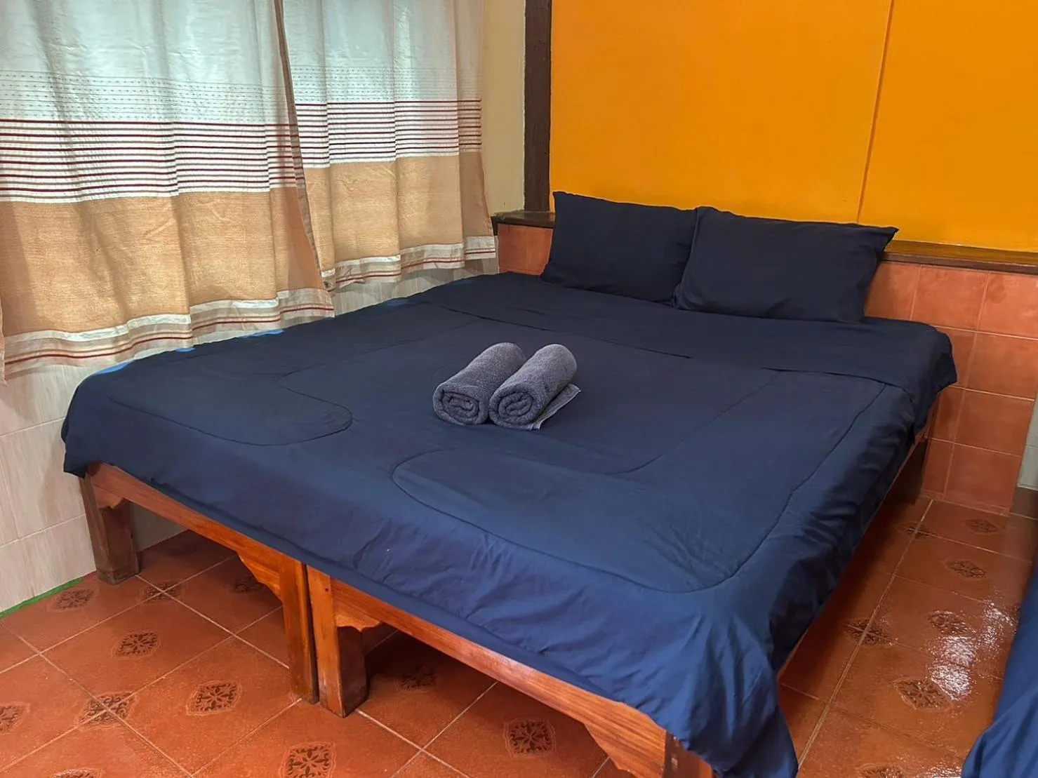 Bed in Baan Are Gong Riverside Homestay