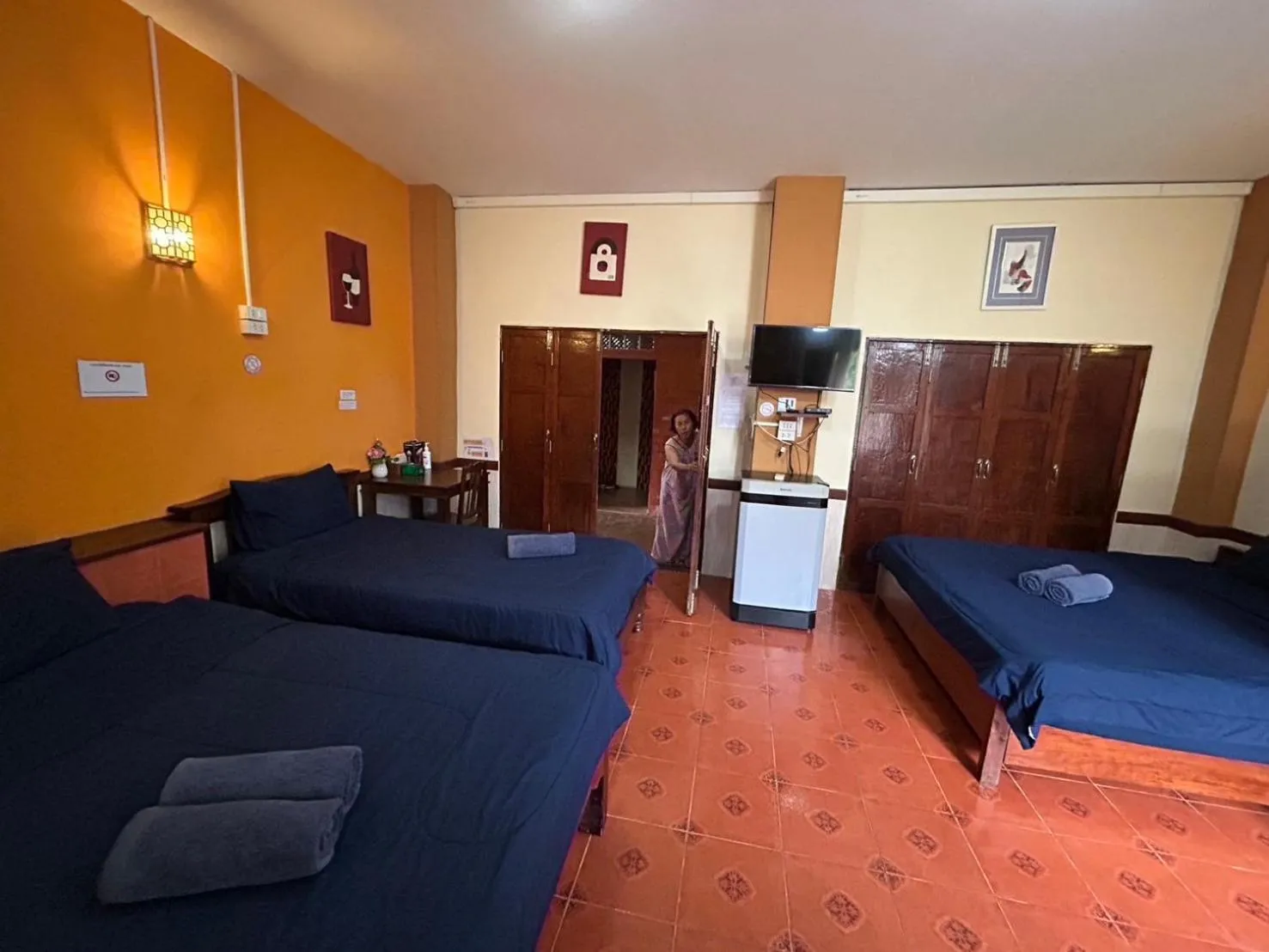 Bed in Baan Are Gong Riverside Homestay