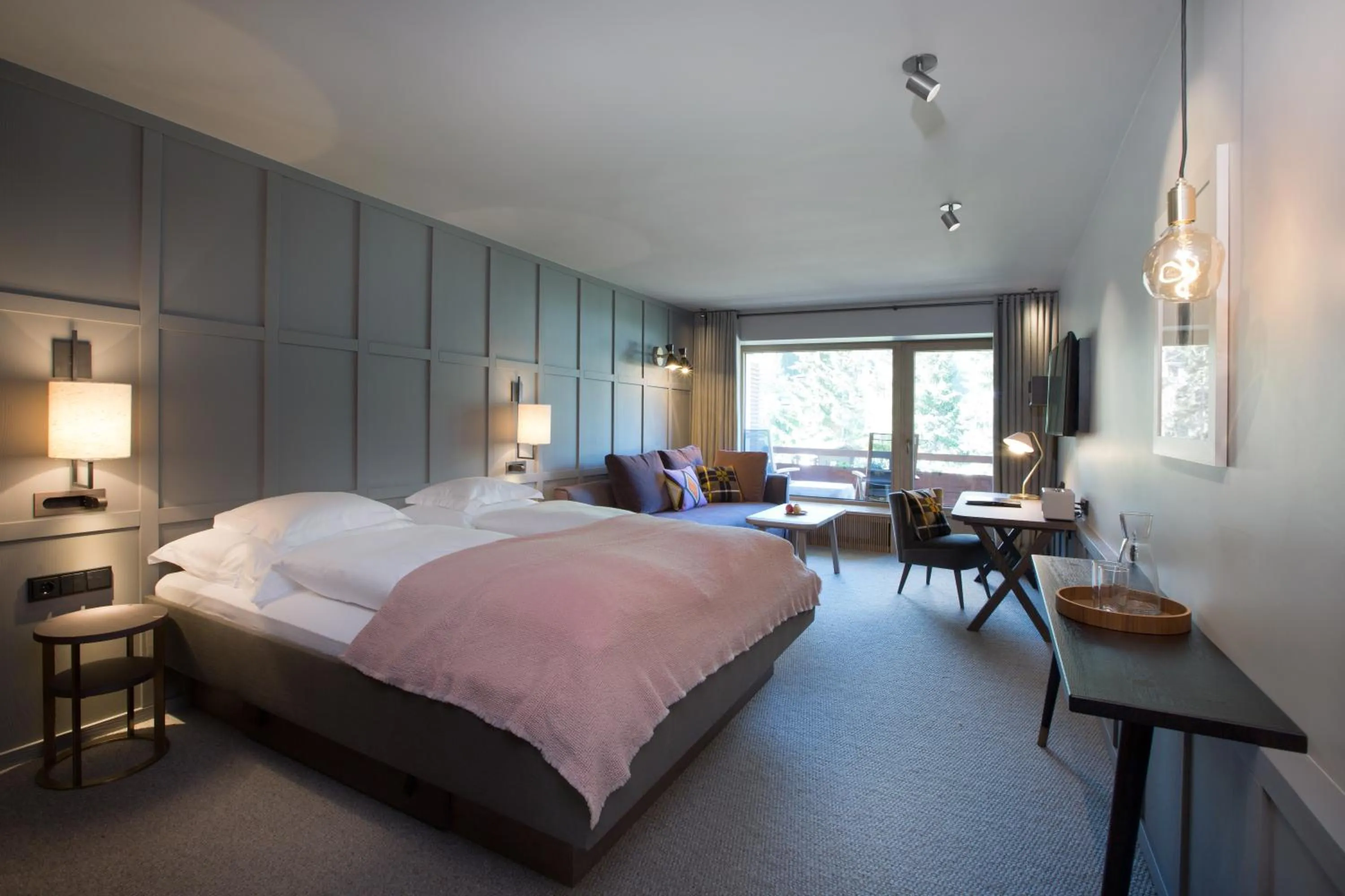 Bed in Hotel Berghof