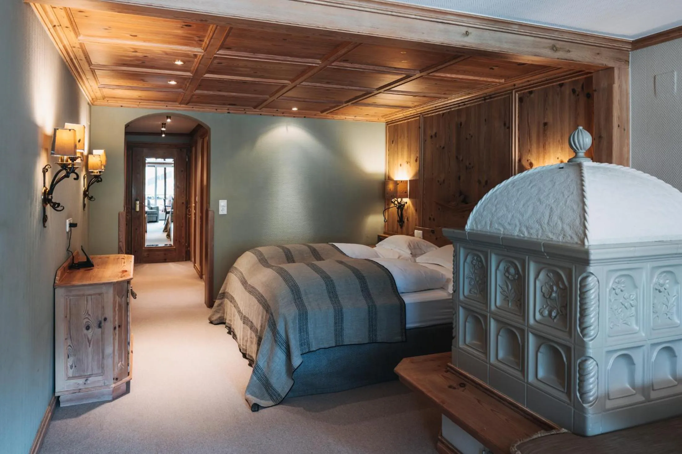 Bed in Hotel Berghof