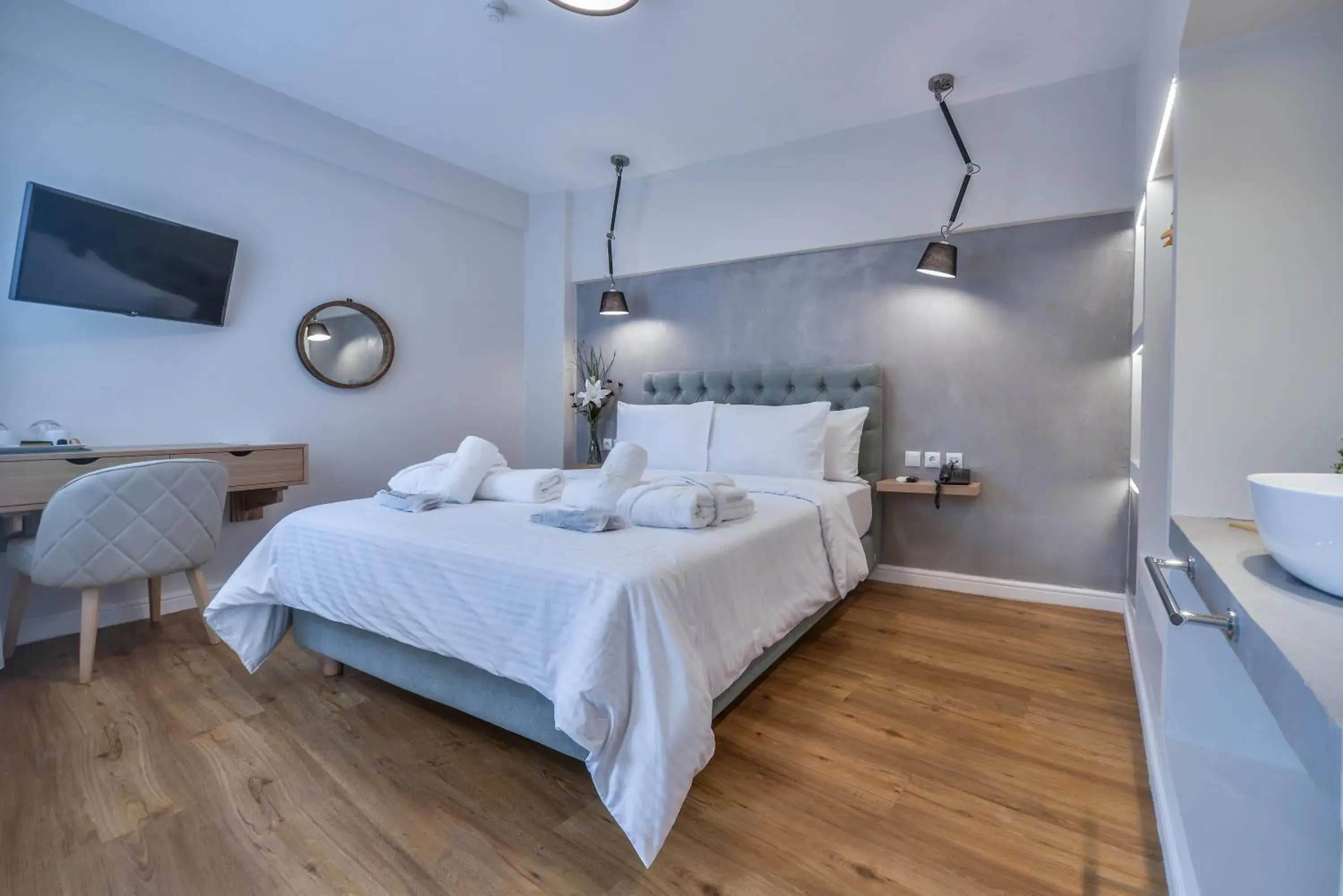 Photo of the whole room, Bed in A.P. Acropolis View Apartments Photo of the whole room, Bed in A.P. Acropolis View Apartments